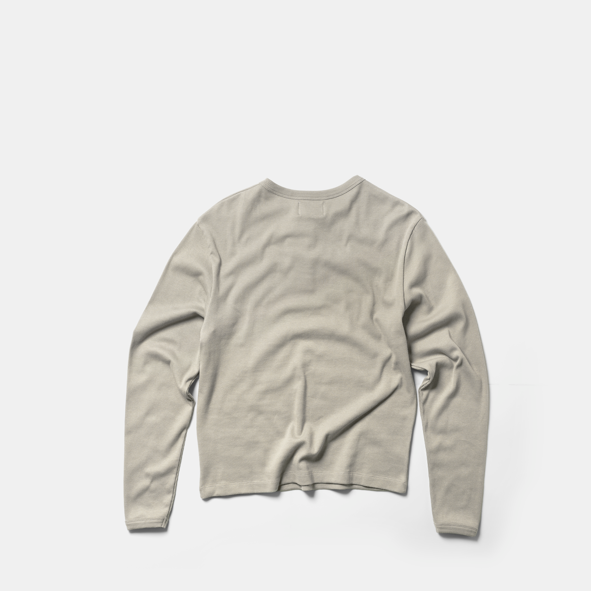 Core / Core Slim Ribbed Henley Longsleeve - Rhino