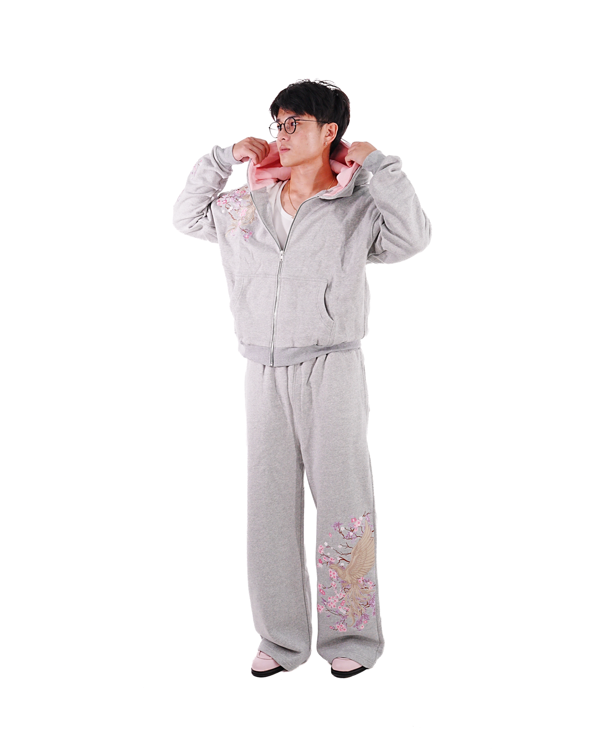 Misty Grey - Okasai Boxy Hoodie