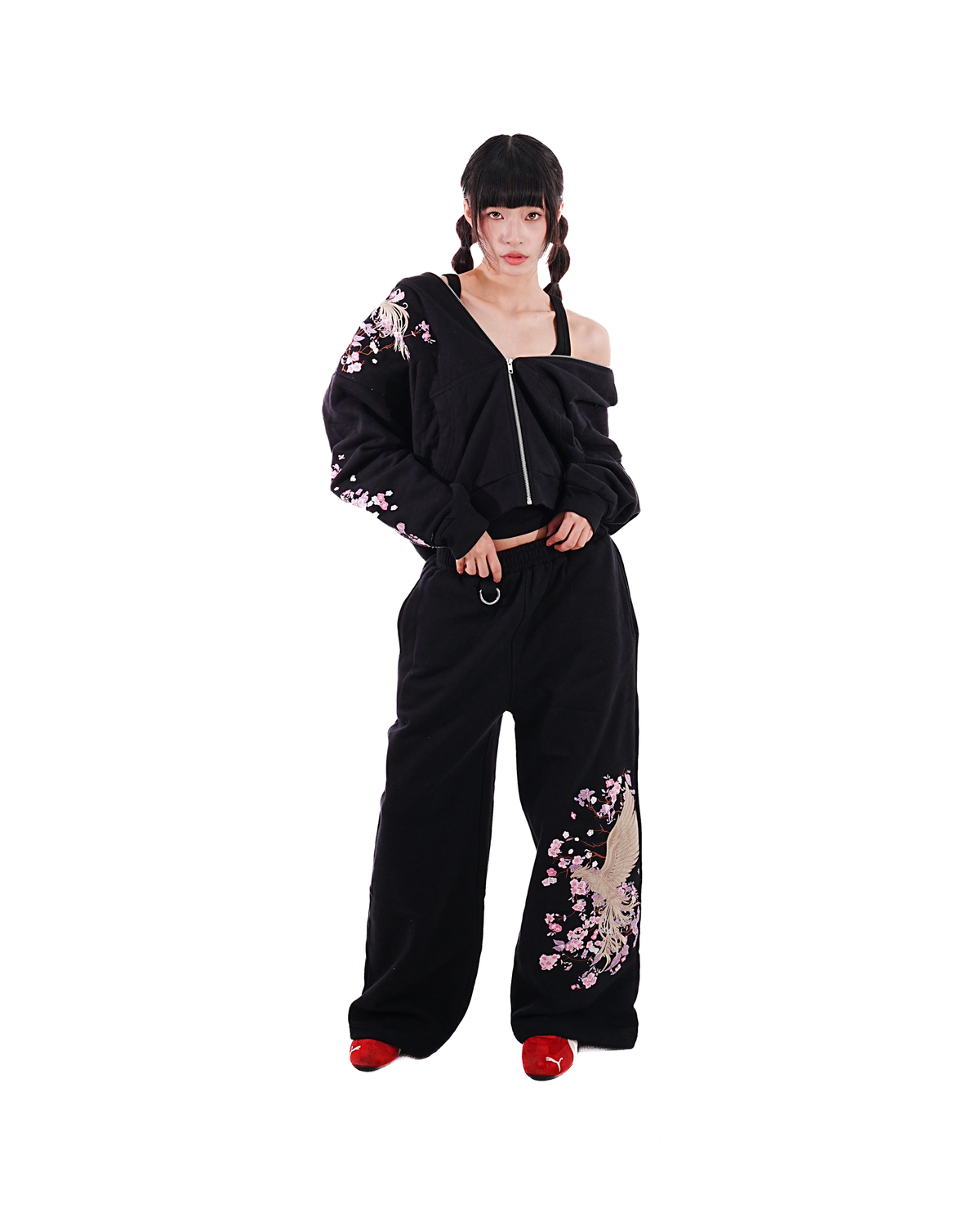 Midnight Black - Okasai Boxy Hoodie