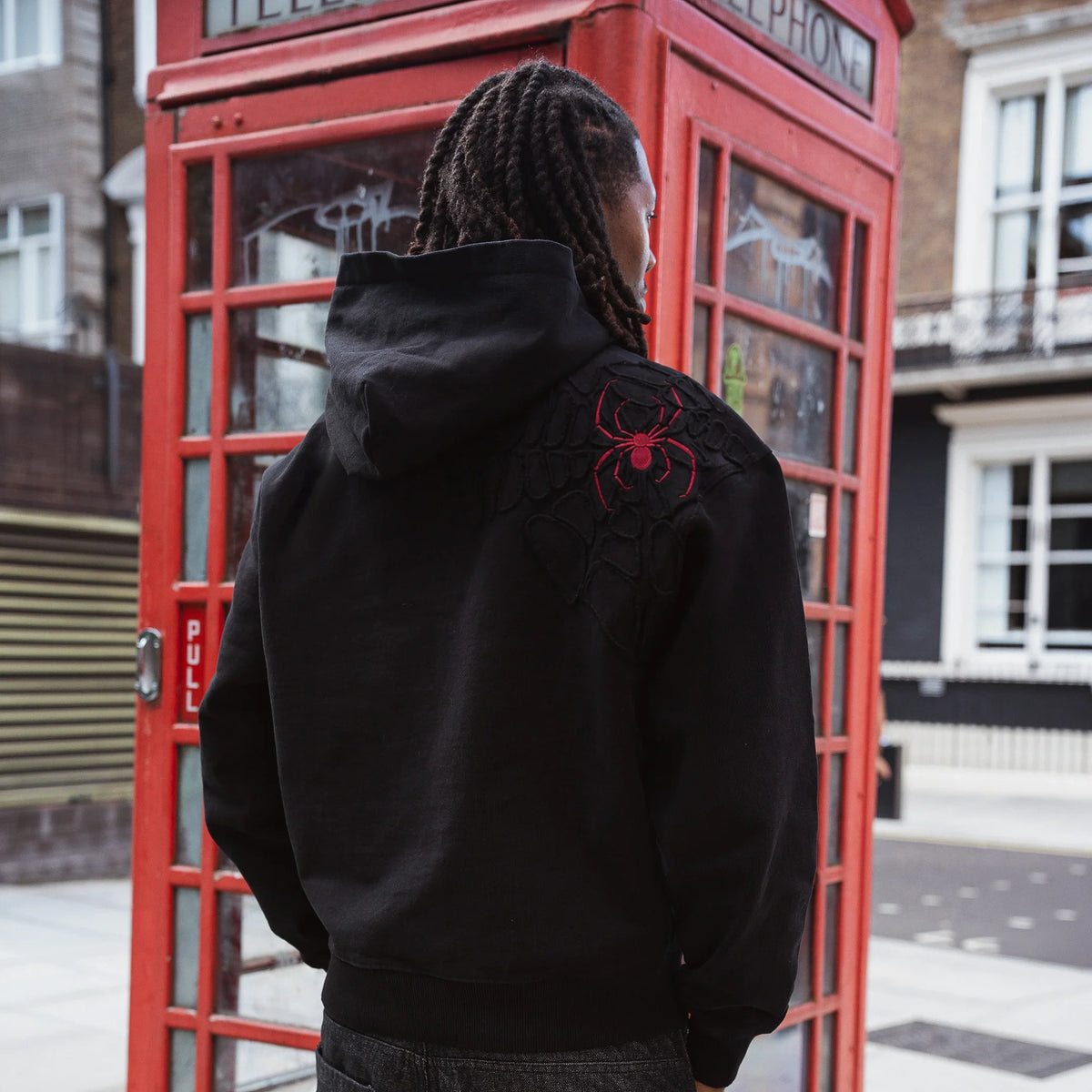 "spiderweb v2" Hoodie black