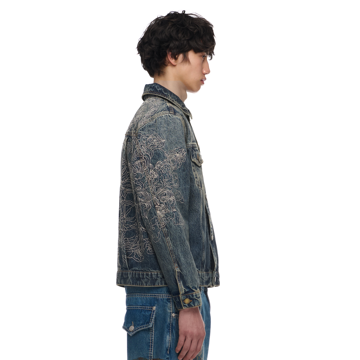 "lotus v2" denim Jacket indigo