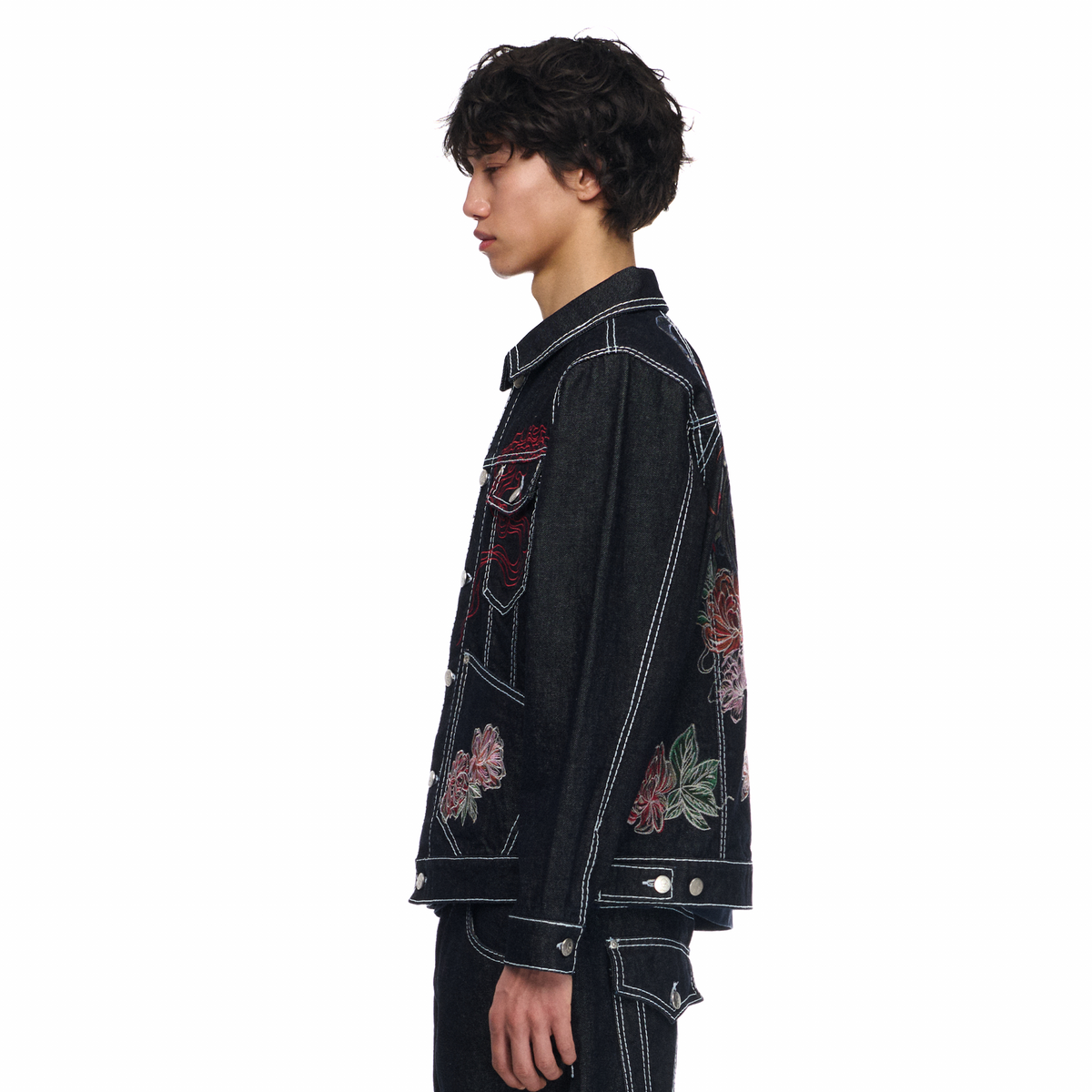 "lotus v2" indigo raw denim Jacket