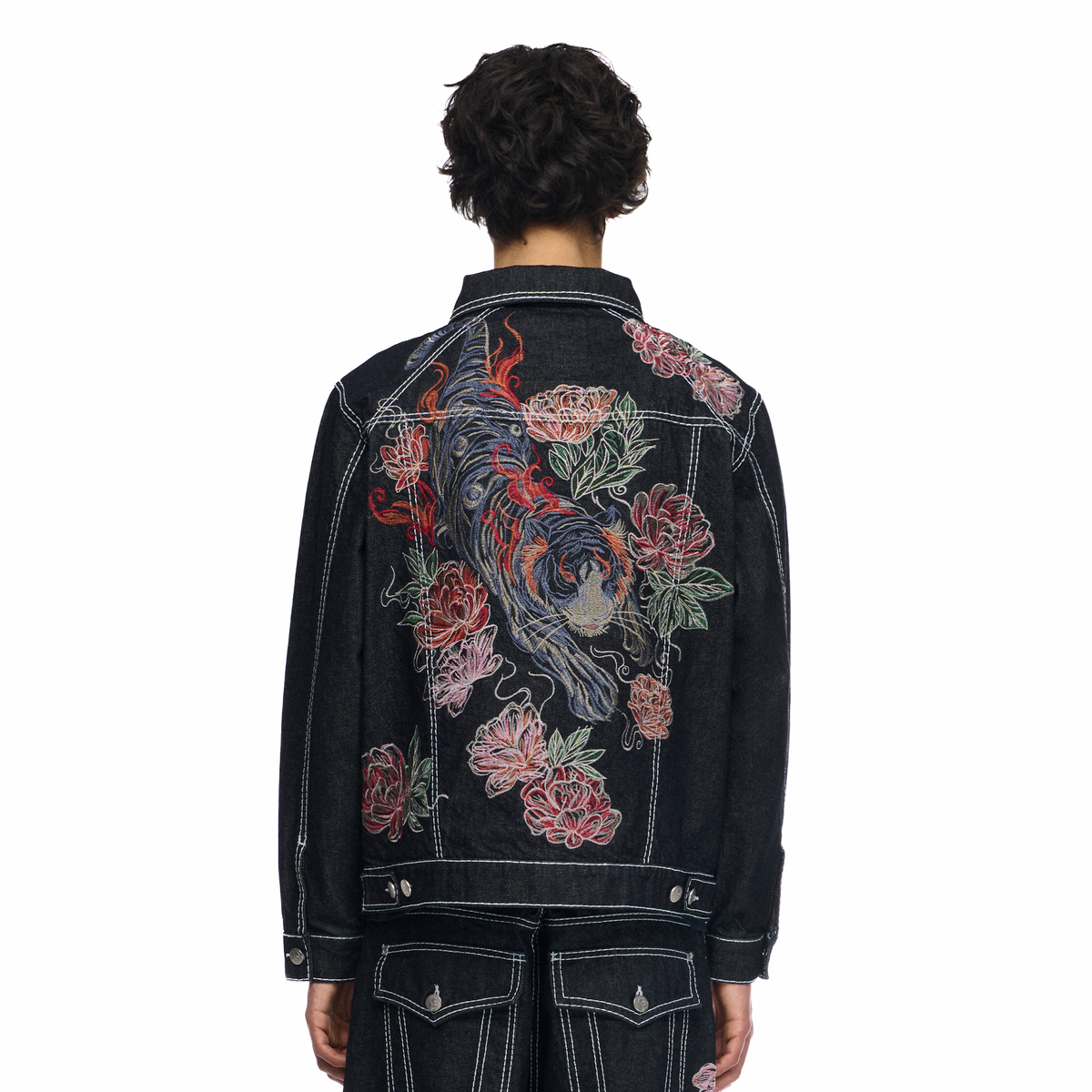 "lotus v2" indigo raw denim Jacket