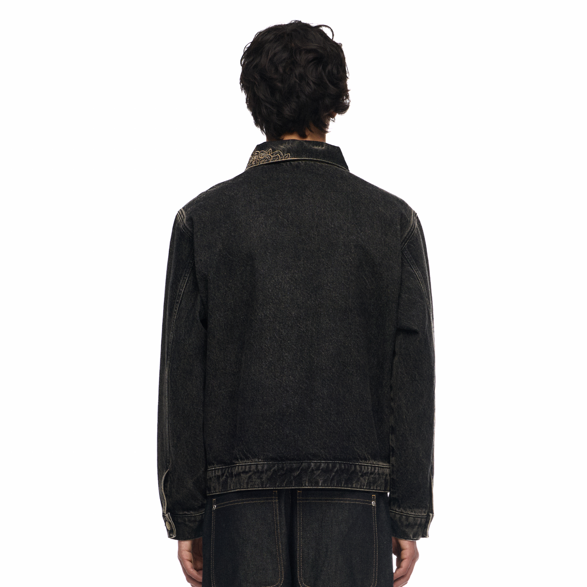 "lotus v2" denim Jacket black