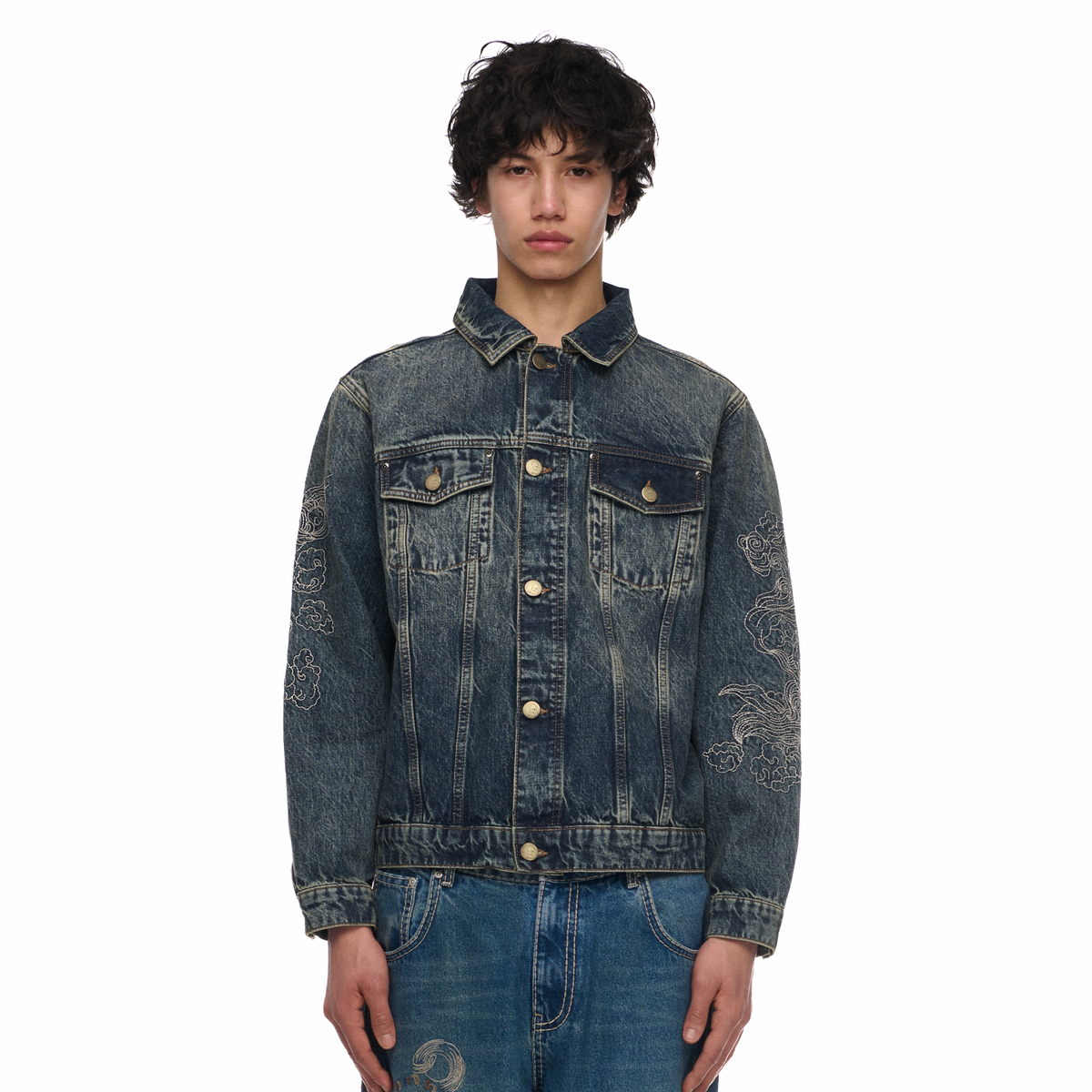 "lotus v2" denim Jacket indigo