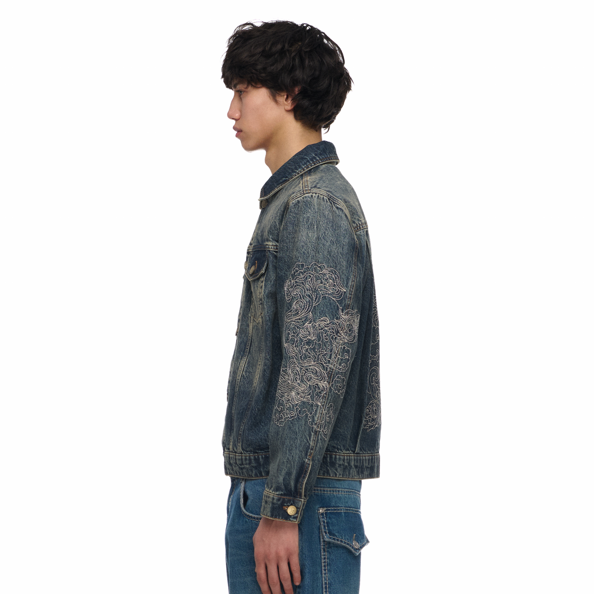 "lotus v2" denim Jacket indigo