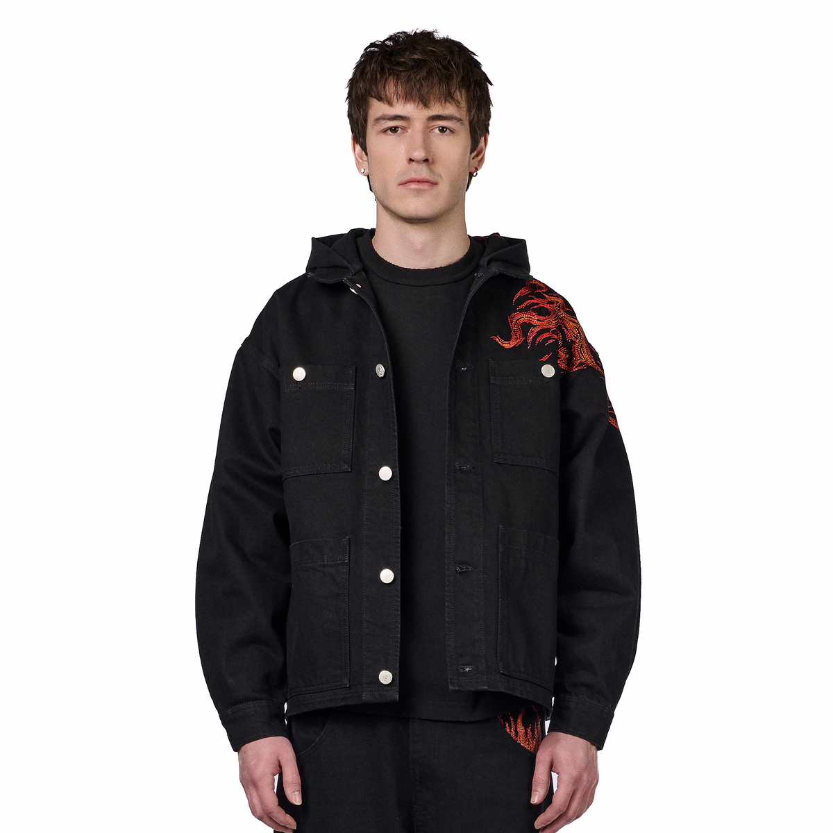 "hellboy" denim Jacket black
