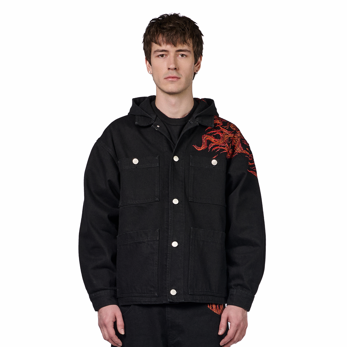 "hellboy" denim Jacket black