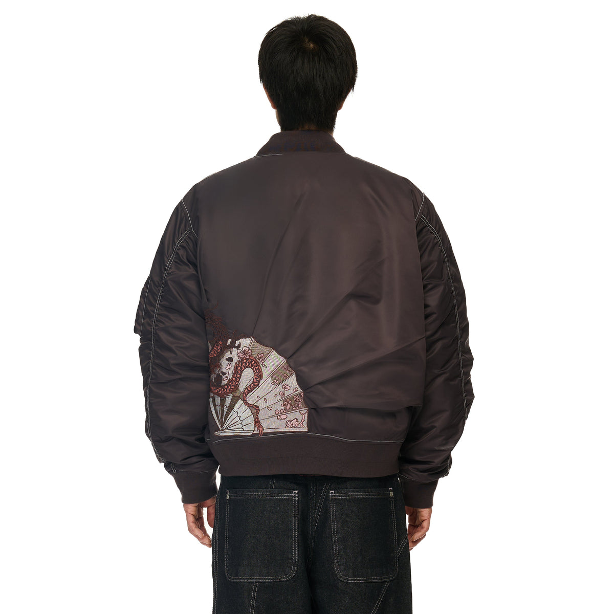"yakuza v2" bomber Jacket deep plum