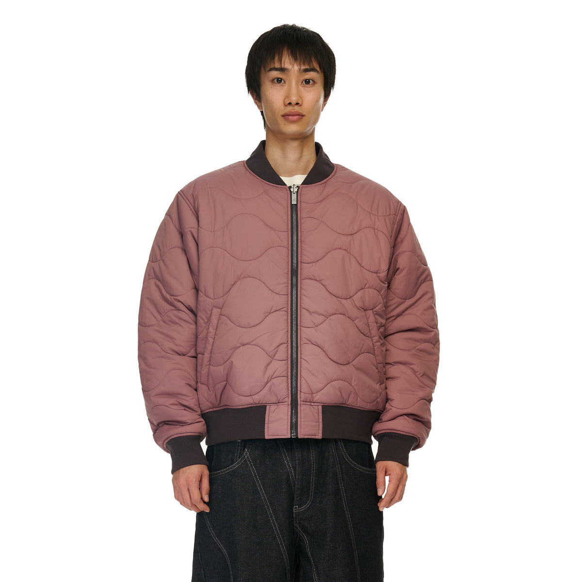 "yakuza v2" bomber Jacket deep plum