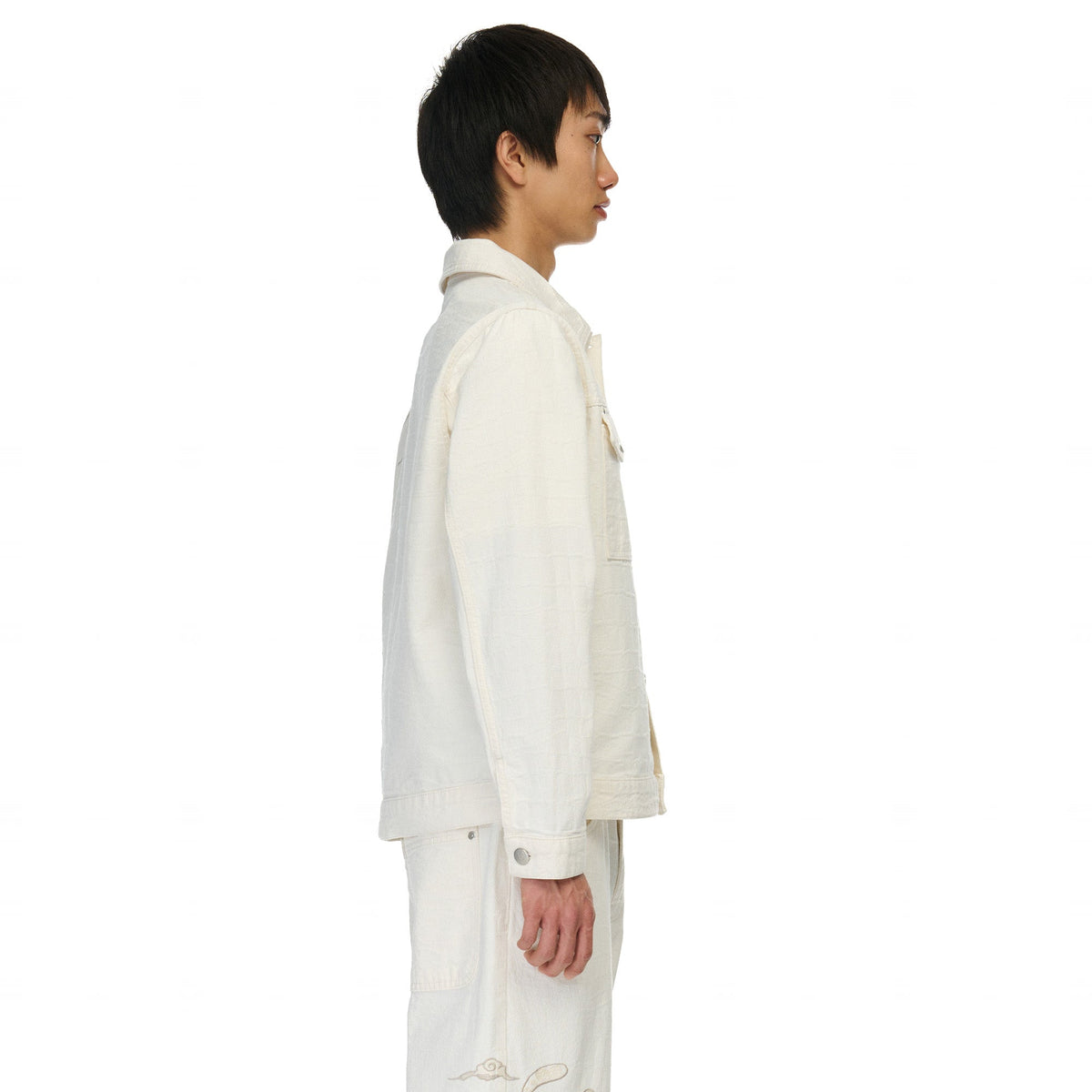 "yakuza" denim Jacket off white