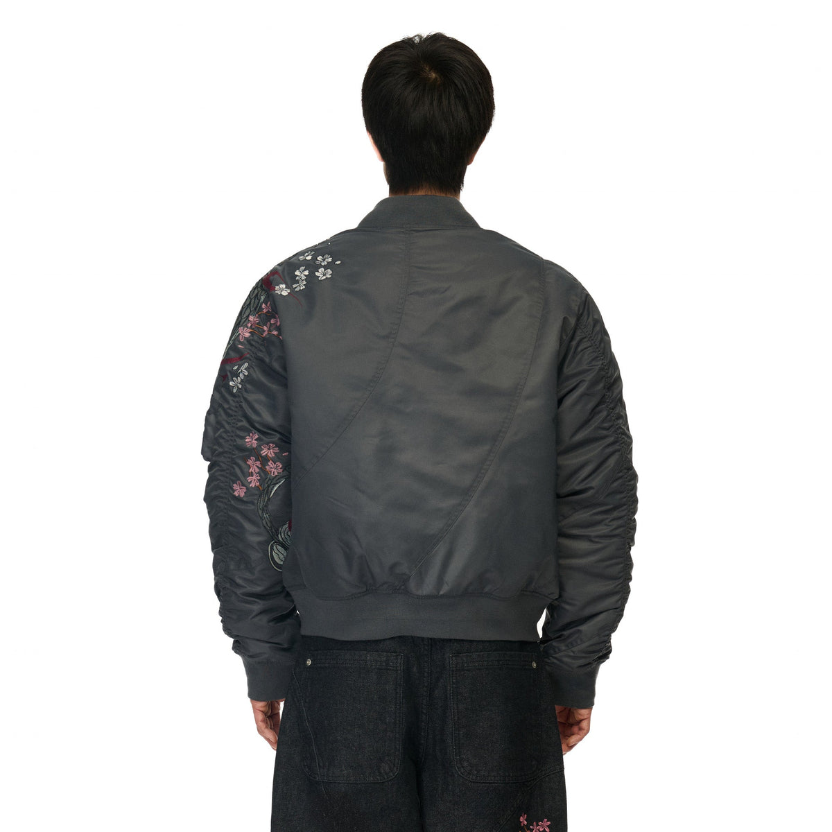 "yakuza v2" bomber Jacket dark grey