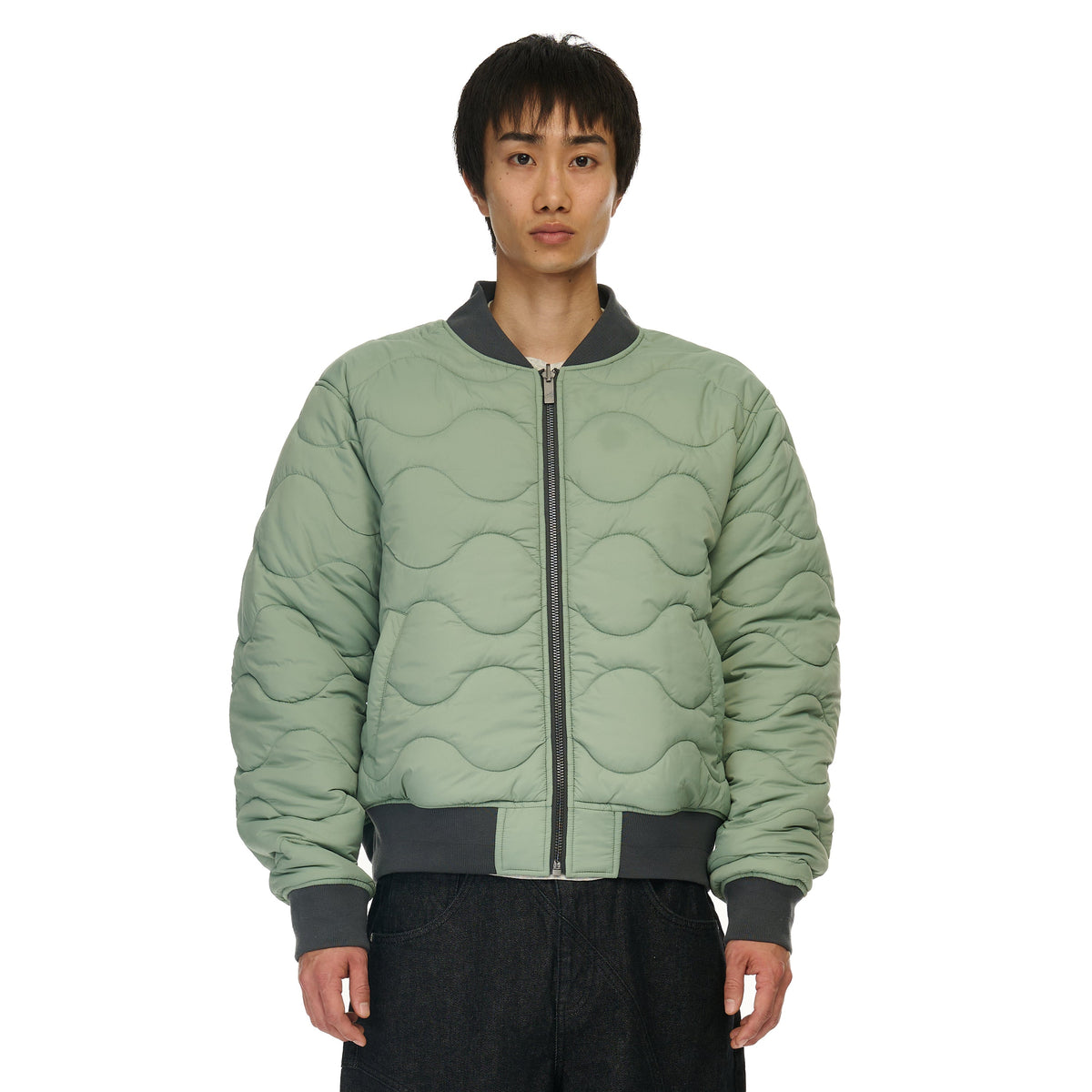"yakuza v2" bomber Jacket dark grey