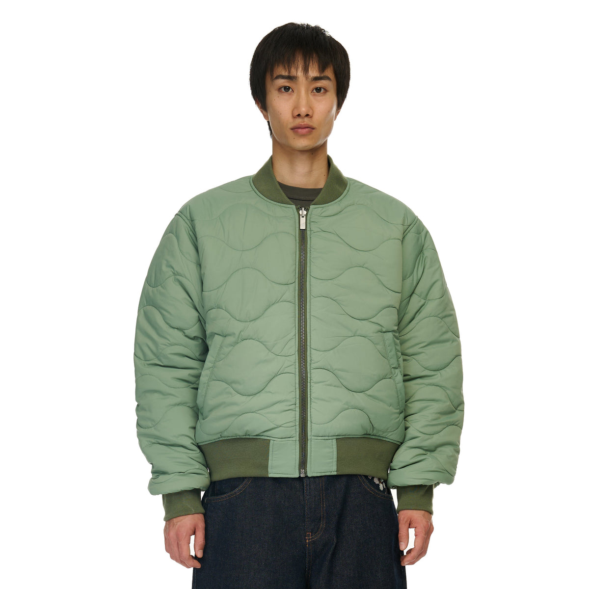 "yakuza v2" bomber Jacket dark green