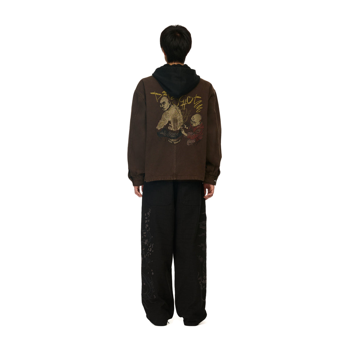 "yakuza" brown washed denim Jacket