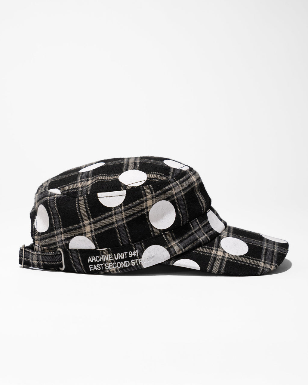 BLACK POLKA HAT