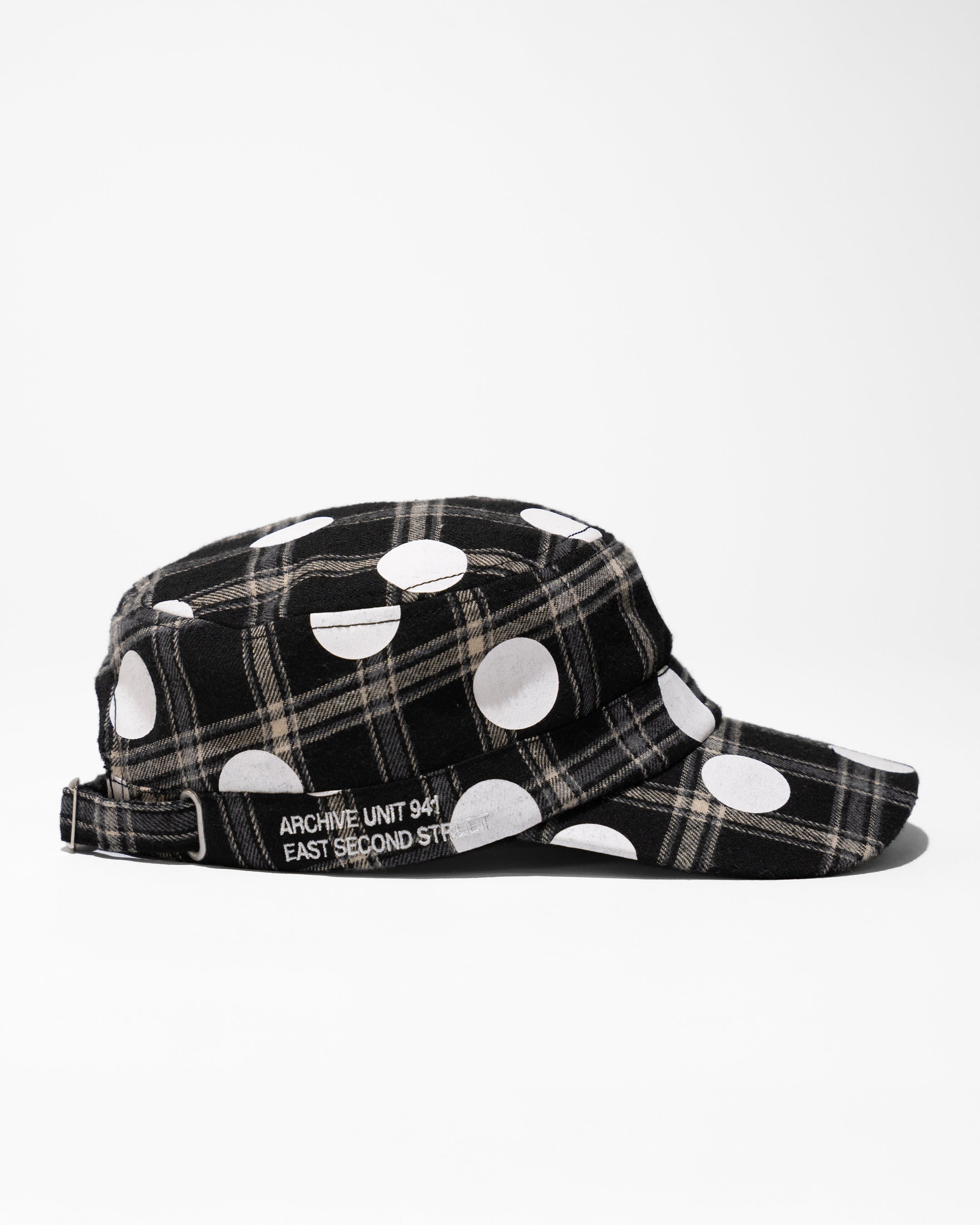 BLACK POLKA HAT