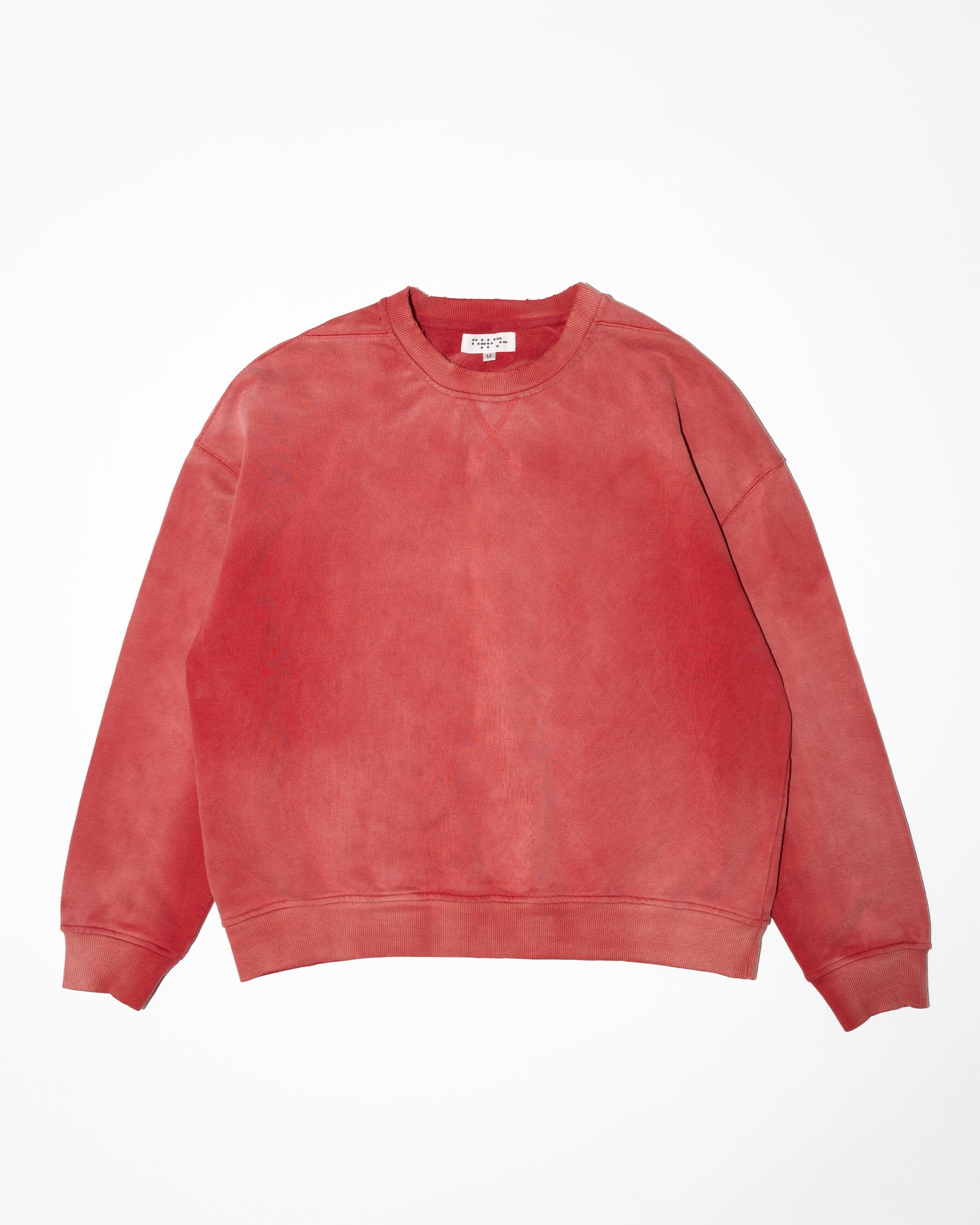 RED SUNFADED CREWNECK