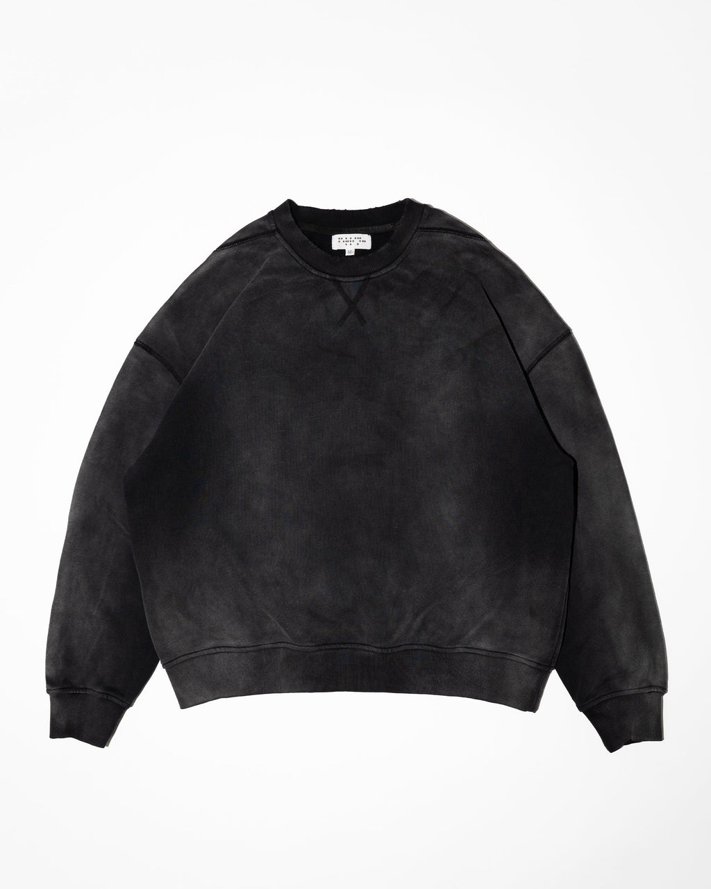 BLACK SUNFADED CREWNECK