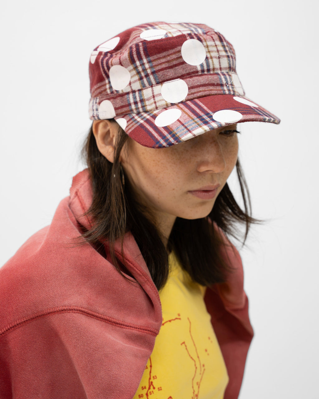 RED POLKA HAT