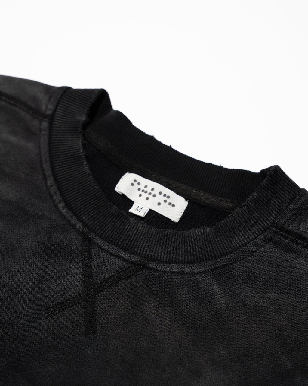BLACK SUNFADED CREWNECK