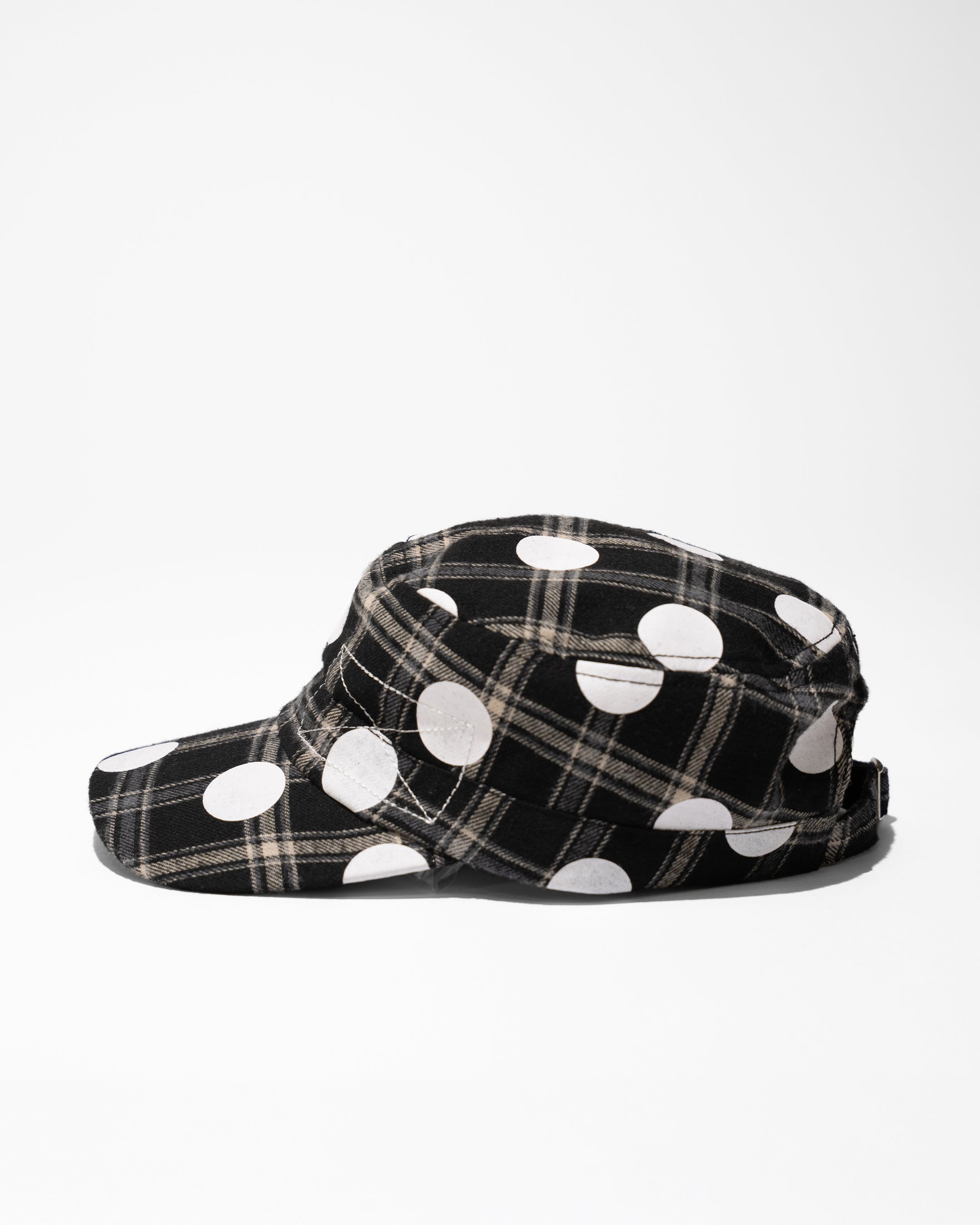 BLACK POLKA HAT