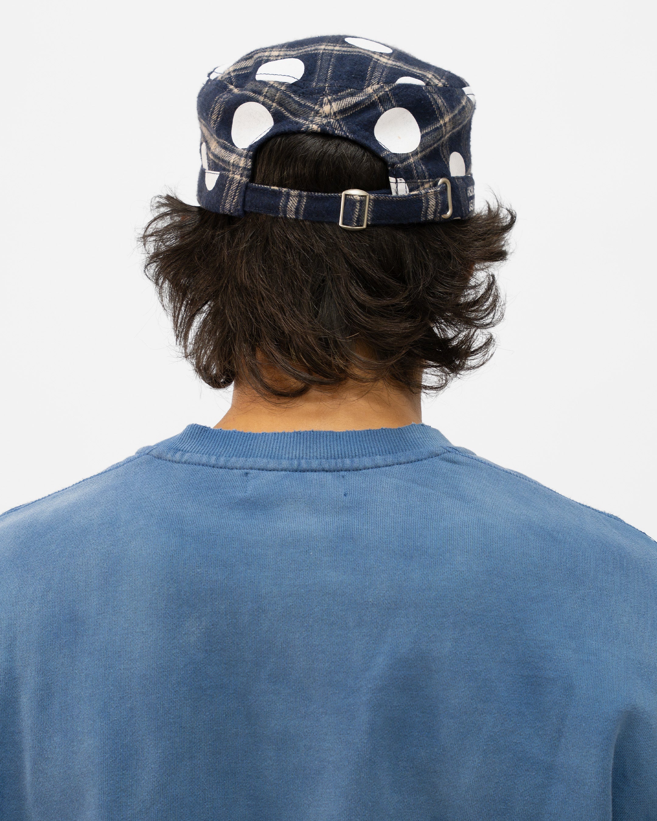 BLUE POLKA HAT