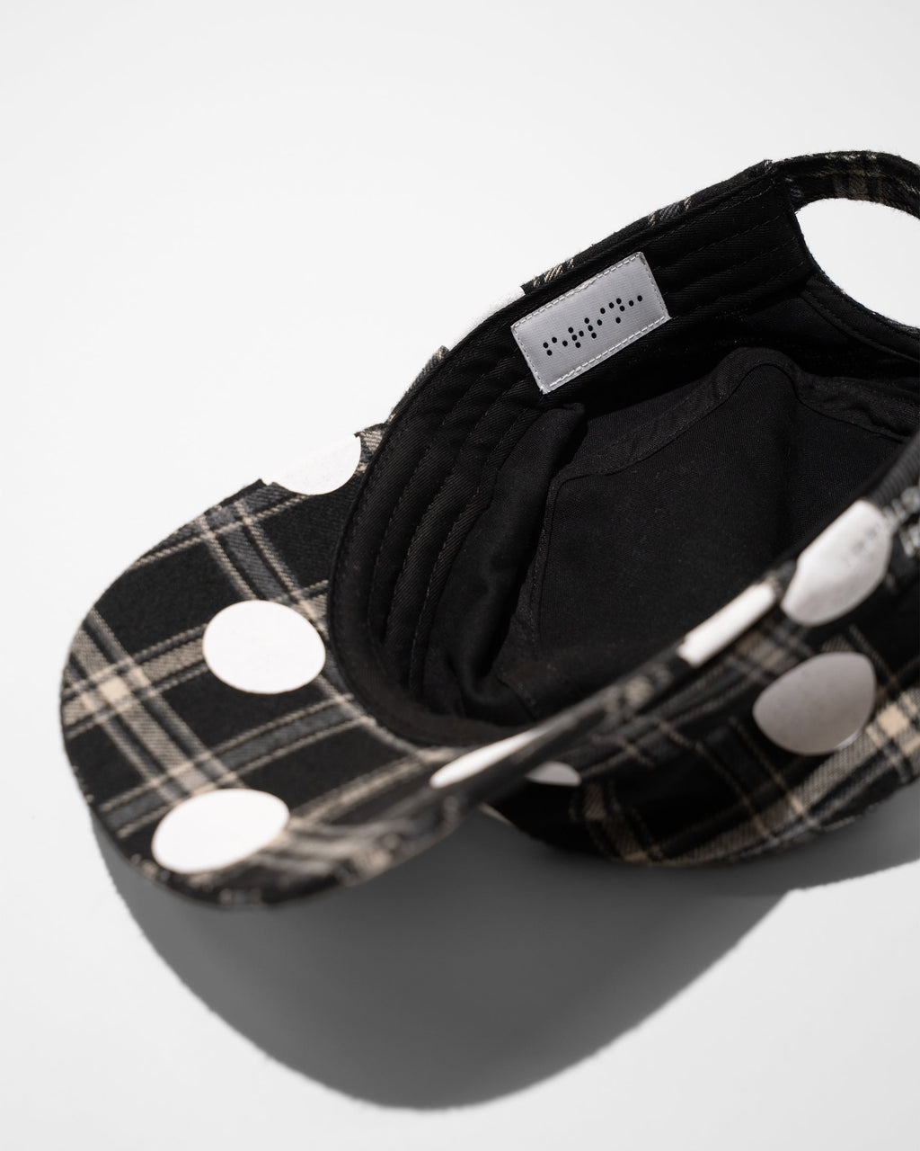 BLACK POLKA HAT