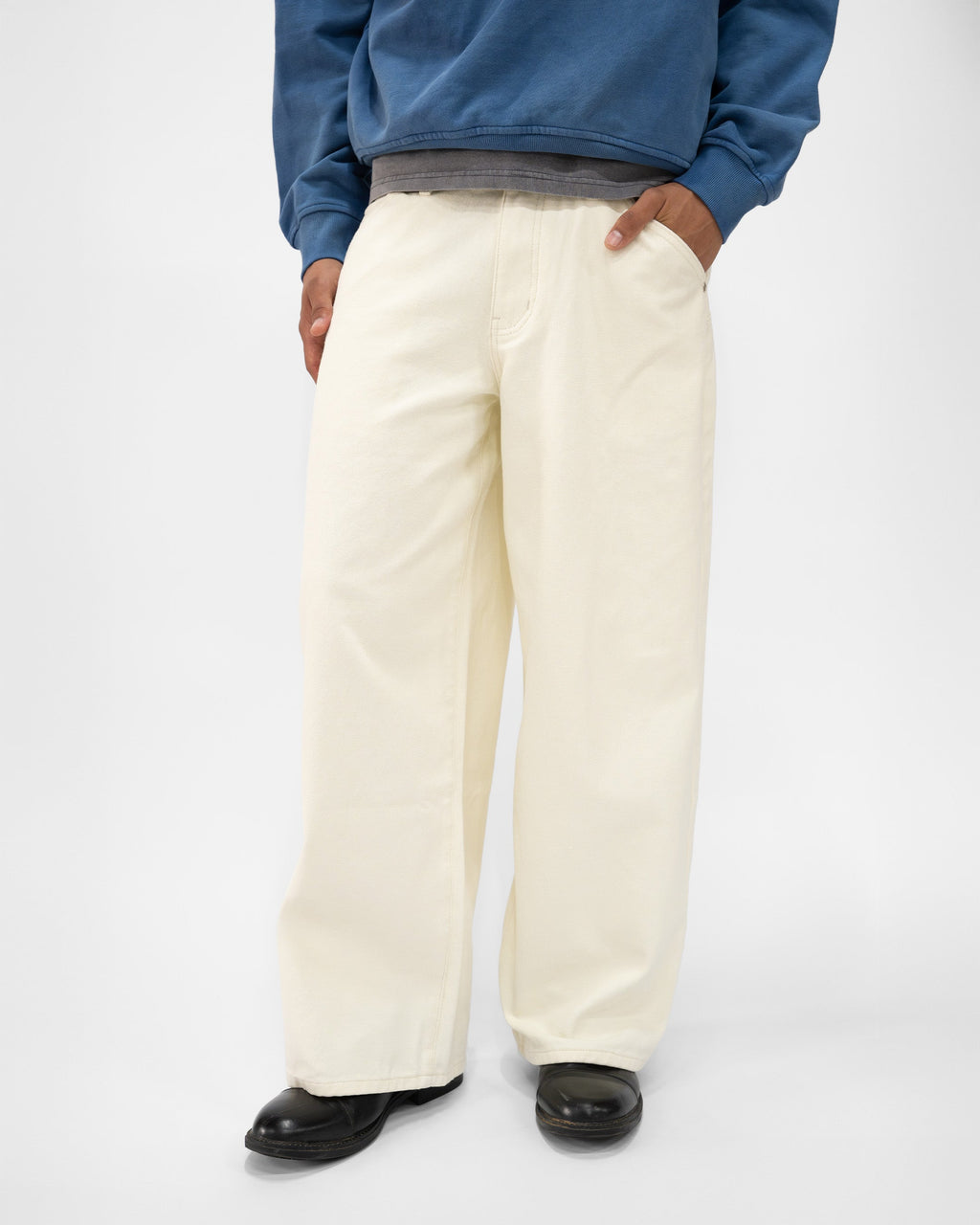 IVORY CANVAS 7 POCKET PANT