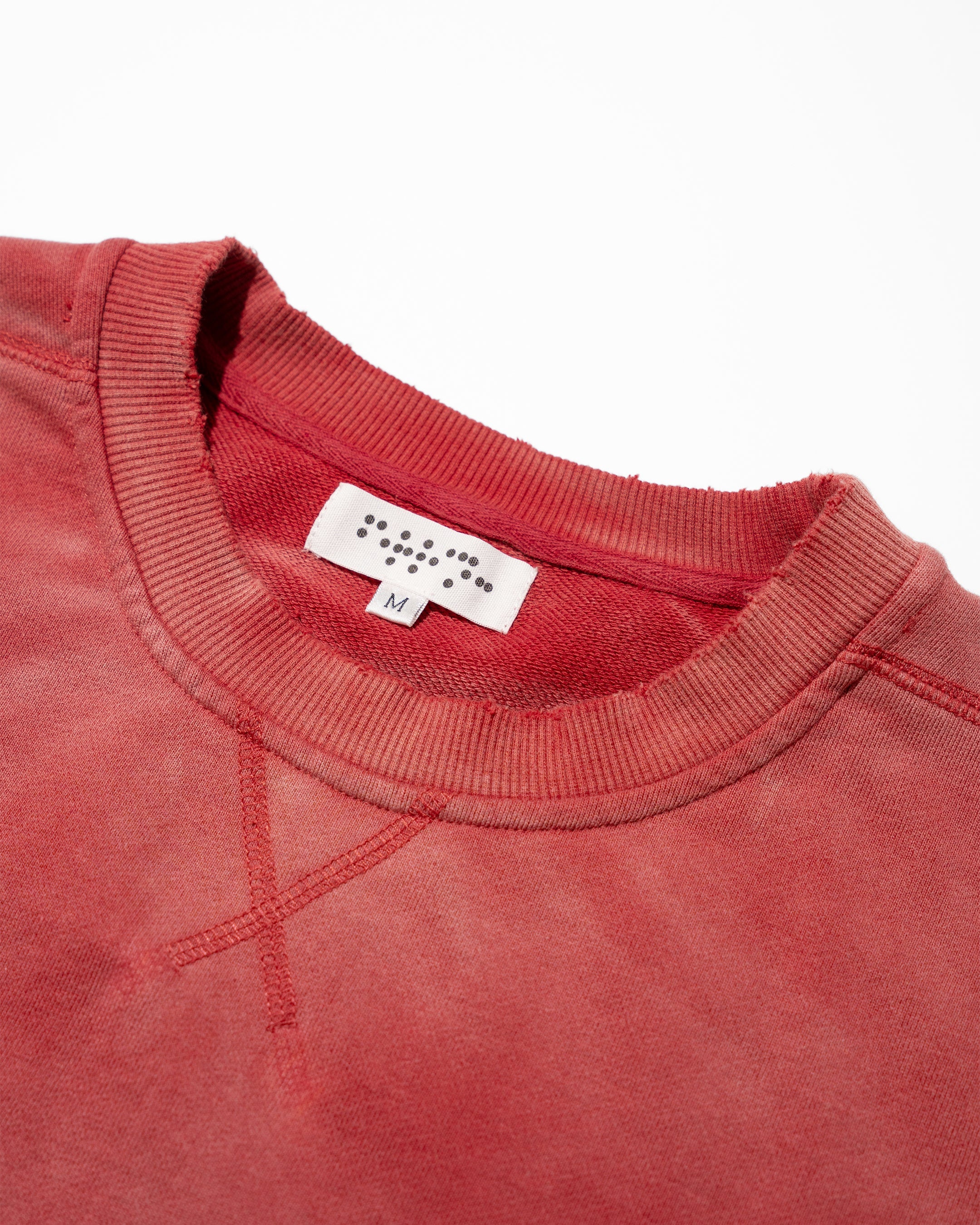 RED SUNFADED CREWNECK
