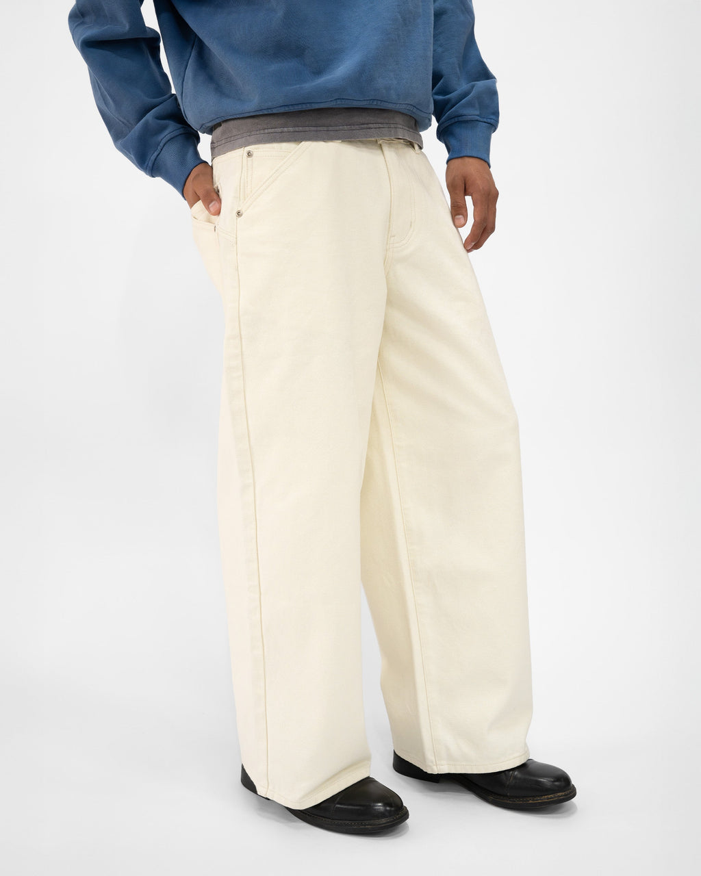 IVORY CANVAS 7 POCKET PANT