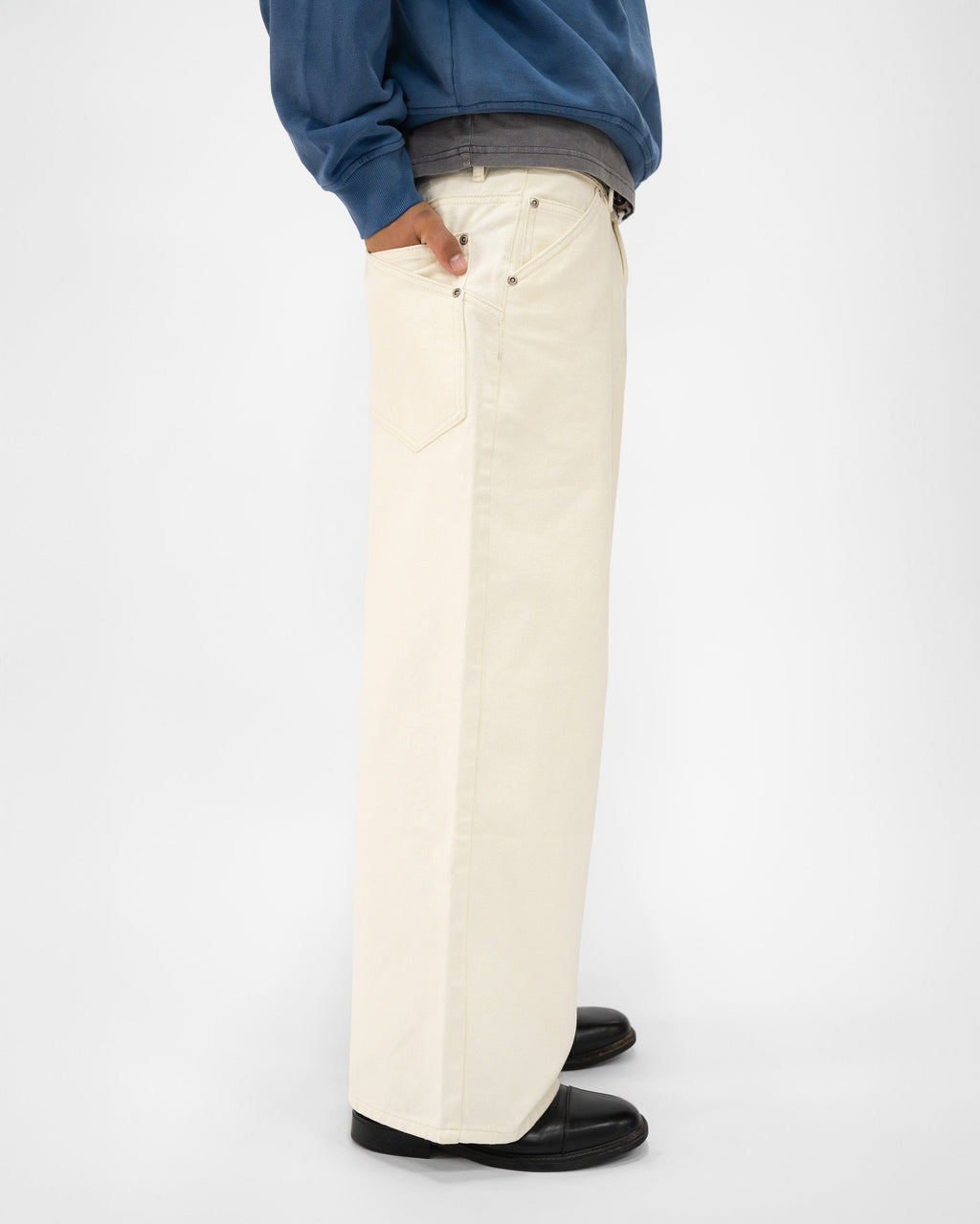 IVORY CANVAS 7 POCKET PANT