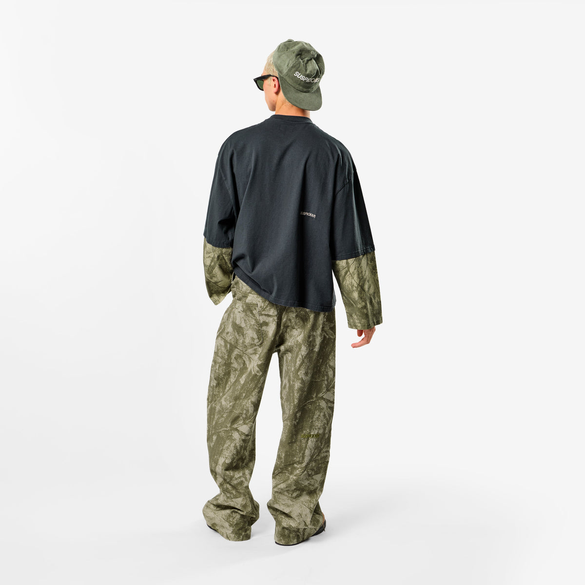 Softground / Essentials Layered Longsleeve - Graphite & Faded Leafs
