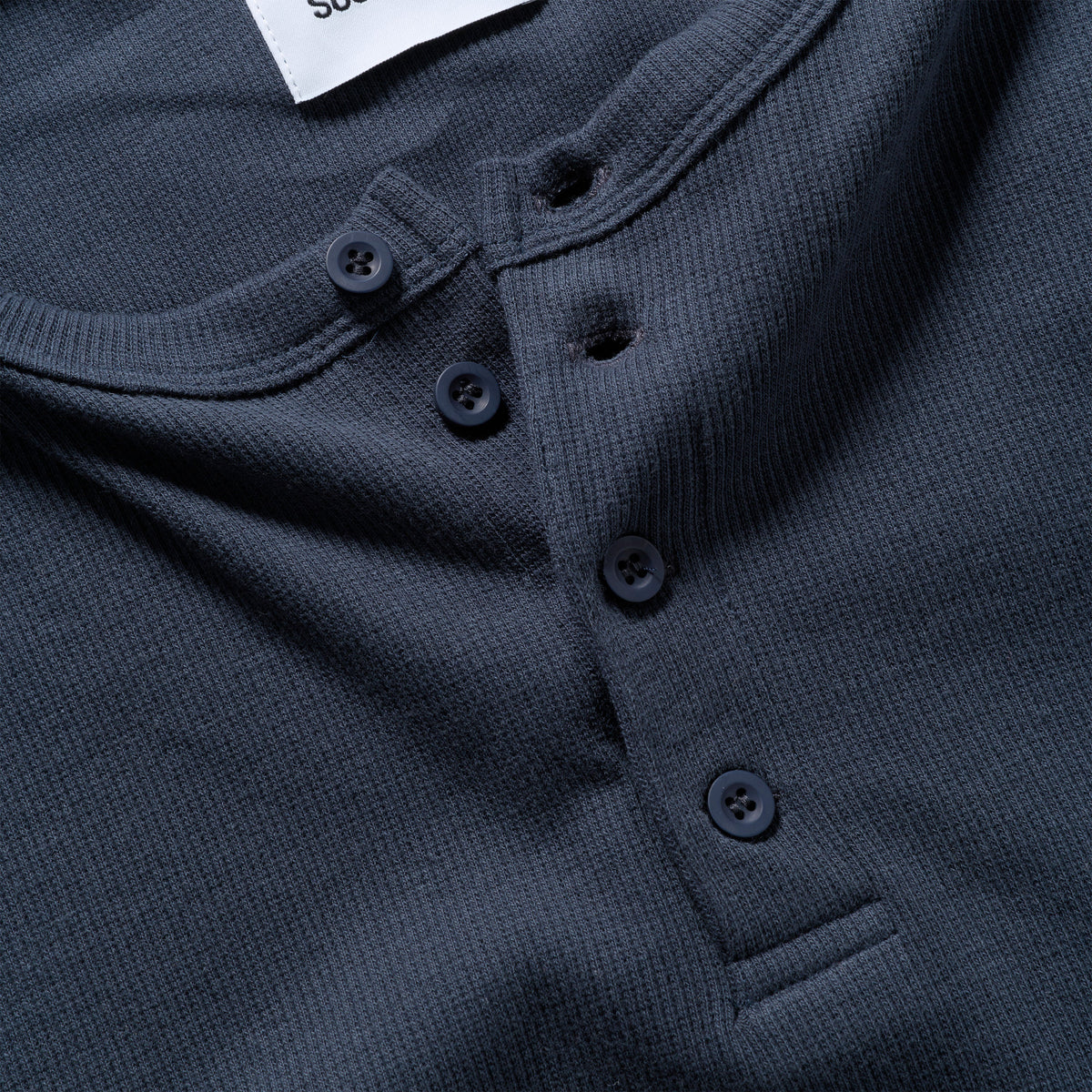 End Of Summer / Essentials Ribbed Henley Longsleeve - Nightfall