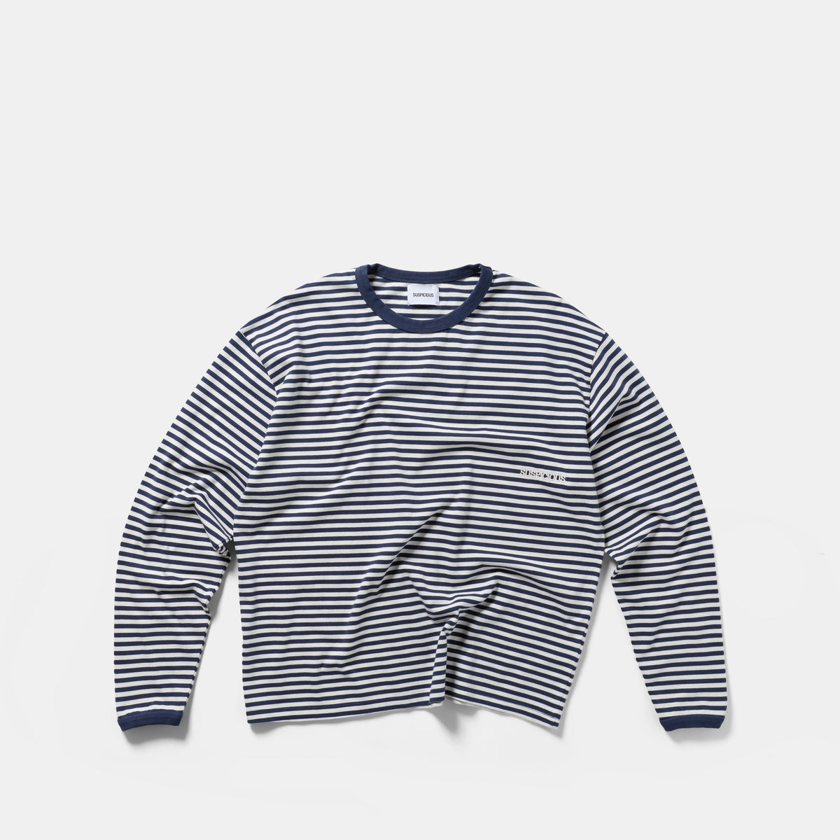 End Of Summer / Essentials Striped Ringer Longsleeve - Off-White & Nightfall