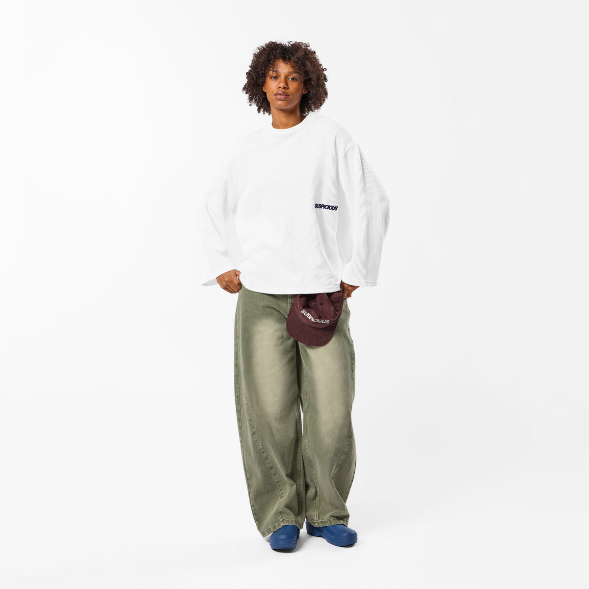 Basics / Essentials Waffle Longsleeve - White