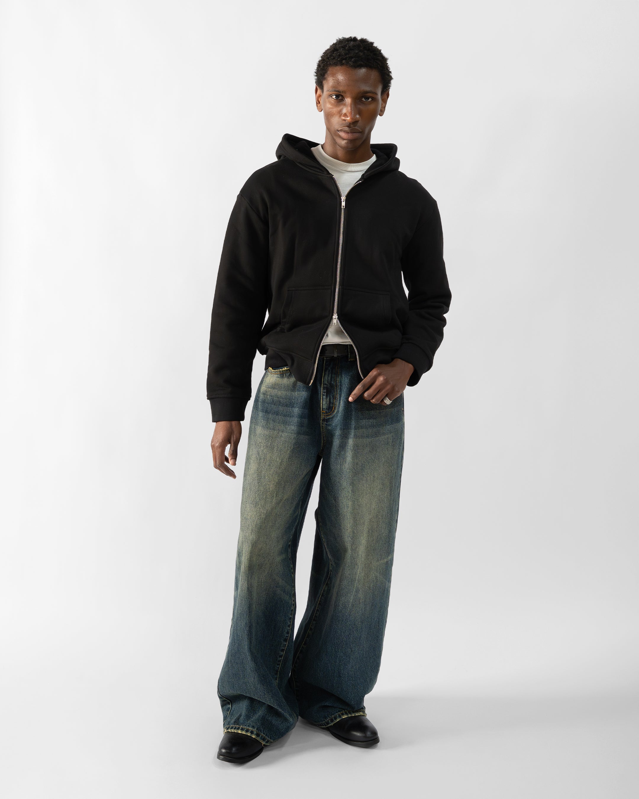 MUDWASH INDIGO LOOSE FIT JEANS