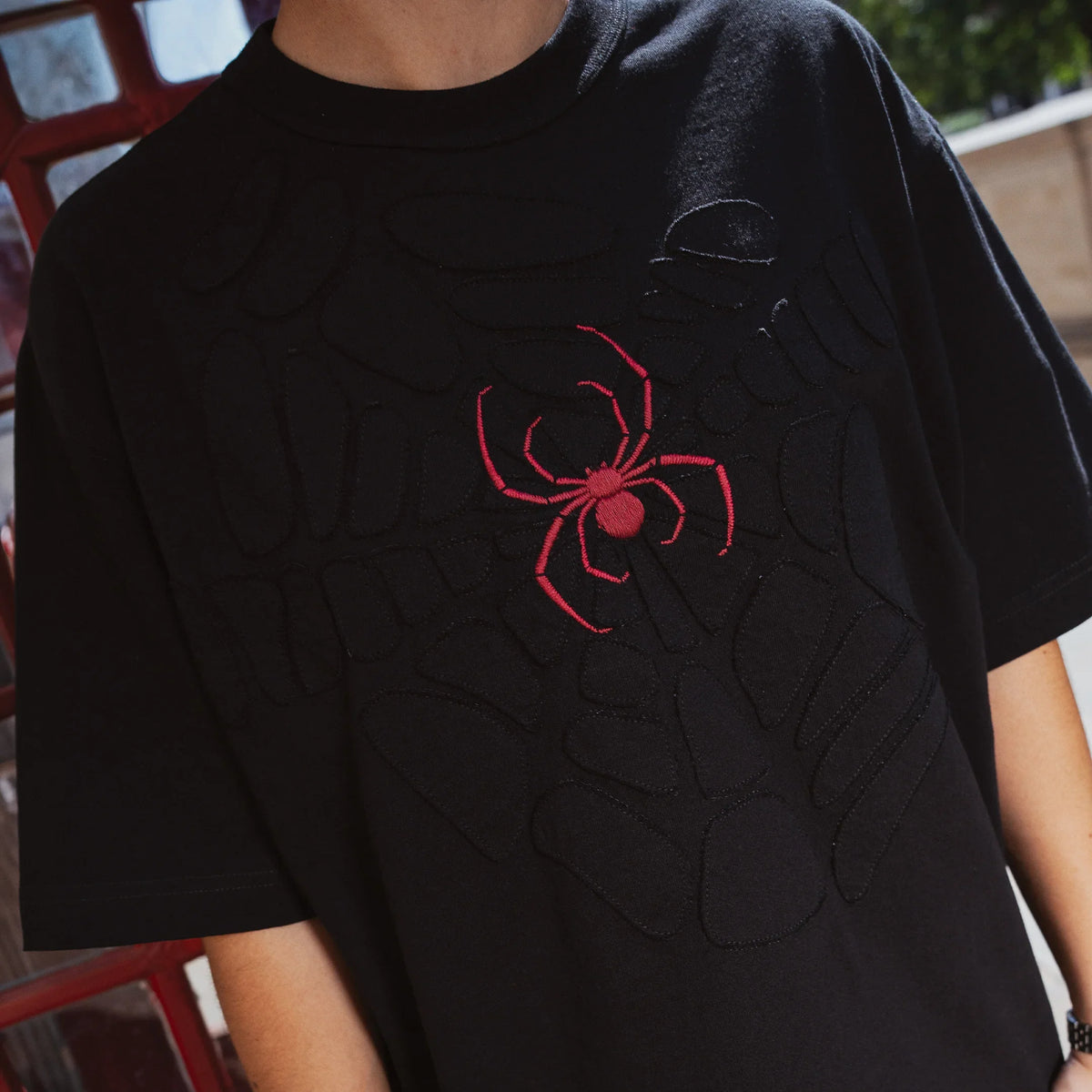 "spiderweb v2" T Shirt black