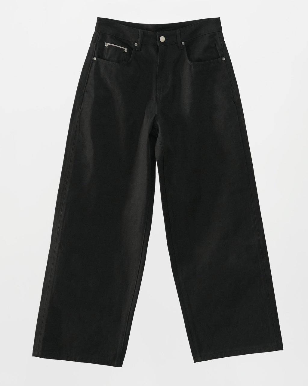 MATTE BLACK JAPANESE SELVEDGE LOOSE FIT JEANS
