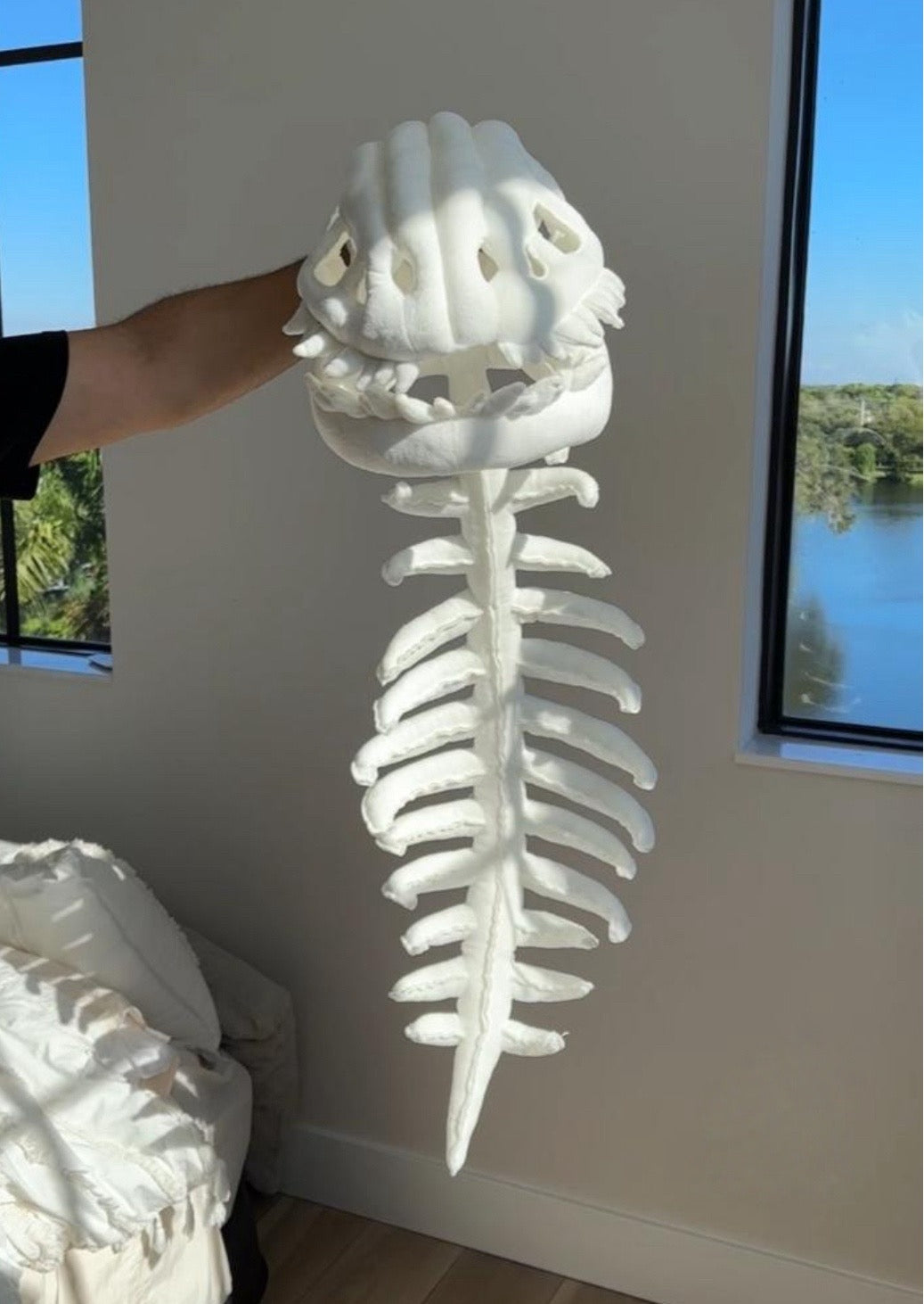 Wearable skeleton plushie