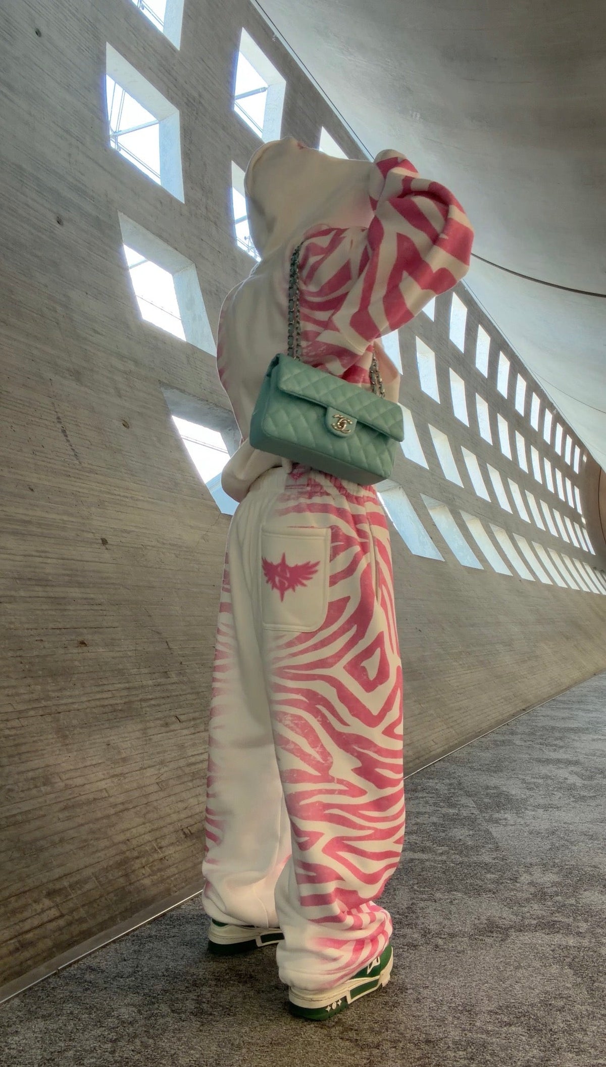 Pink Zebra Blanket Sweatpants