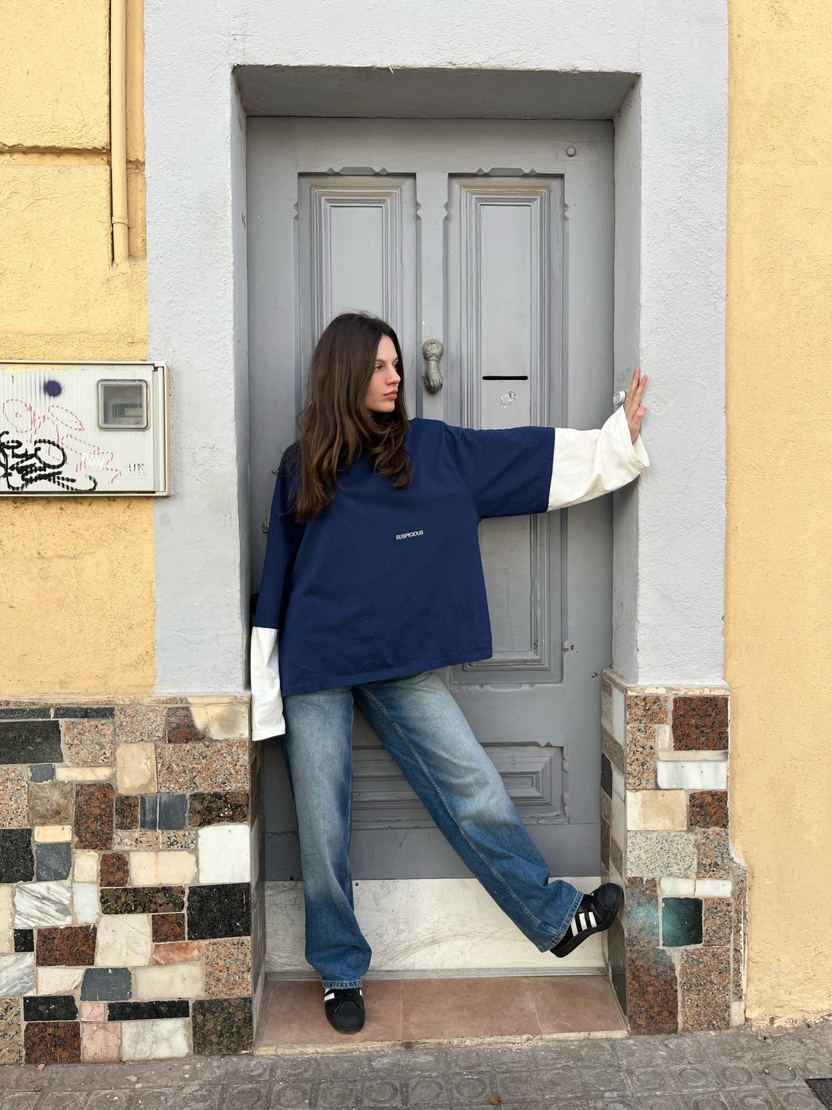 PL / The Essentials Layered Longsleeve - Navy