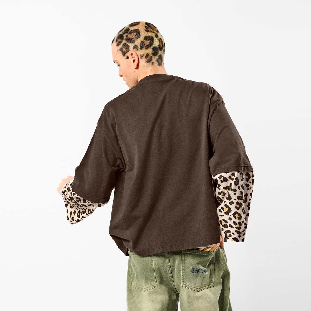 Leopard / Leopard Layered Longsleeve - Espresso