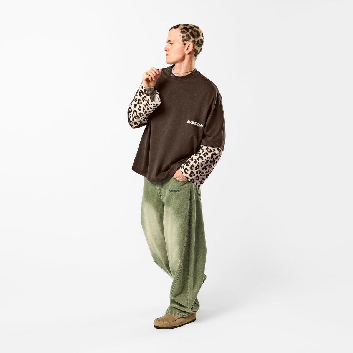 Leopard / Leopard Layered Longsleeve - Espresso