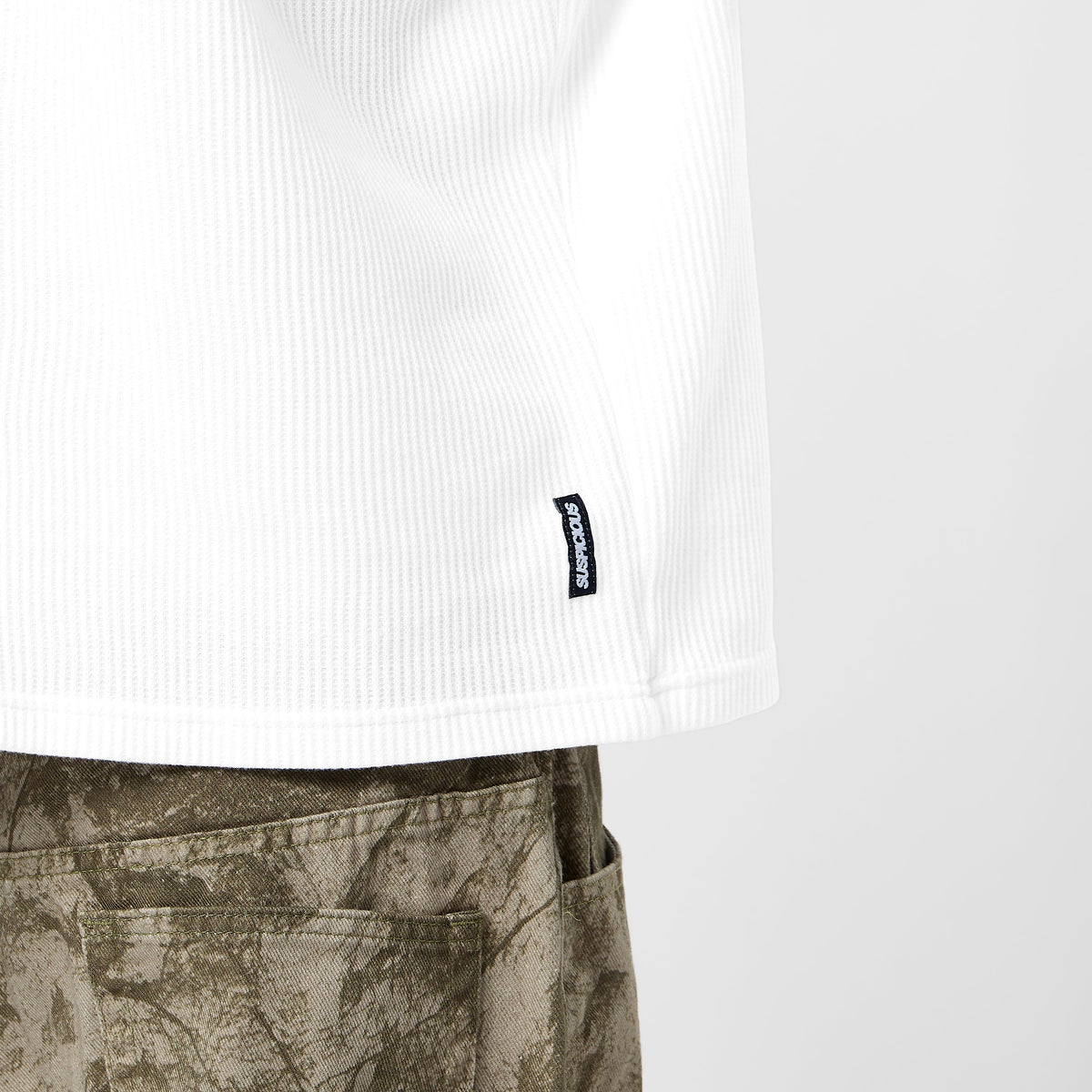 +351 Cotton / New Essentials Waffle Longsleeve - White