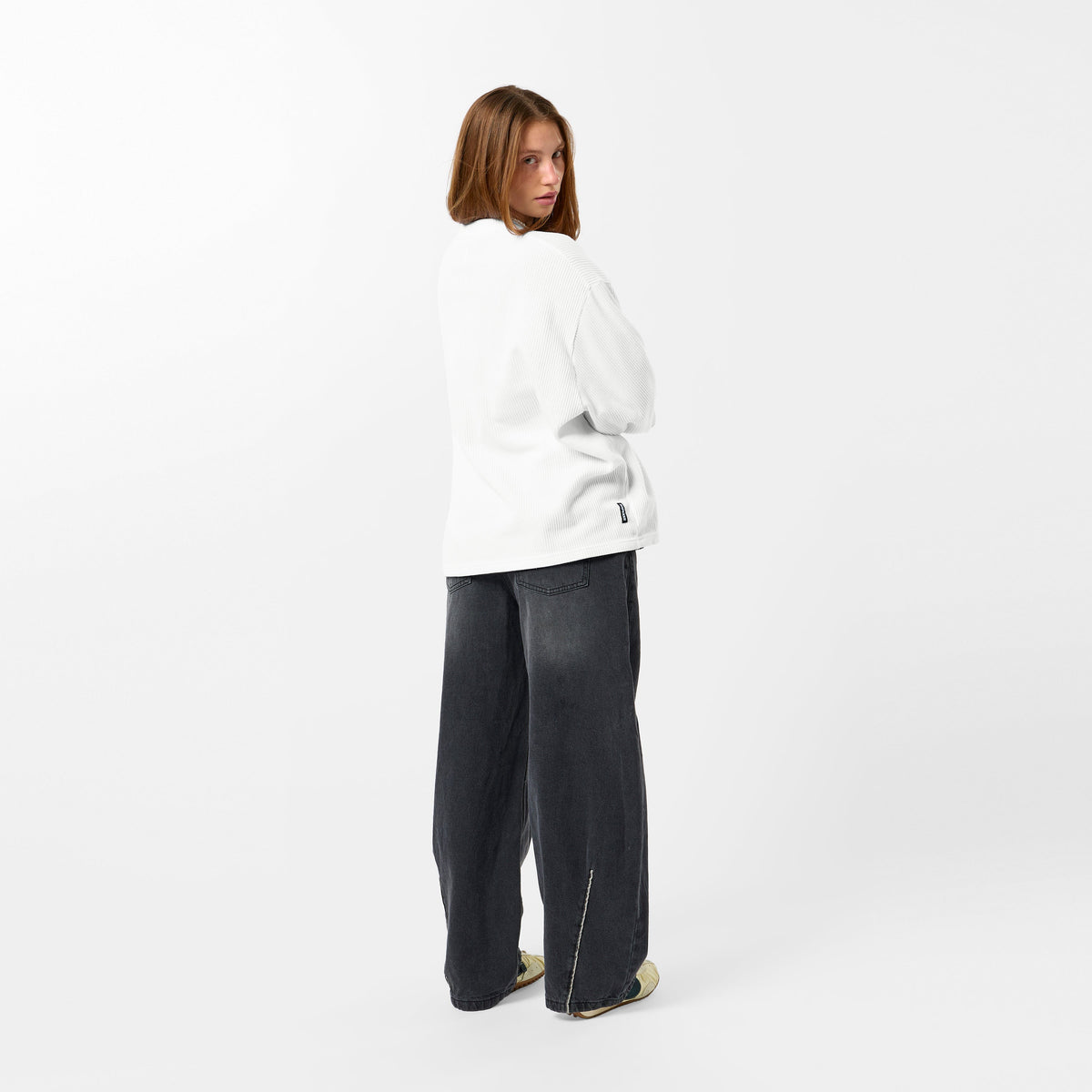 +351 Cotton / New Essentials Waffle Longsleeve - White