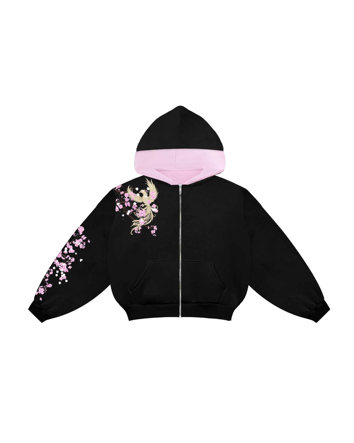 Midnight Black - Okasai Boxy Hoodie