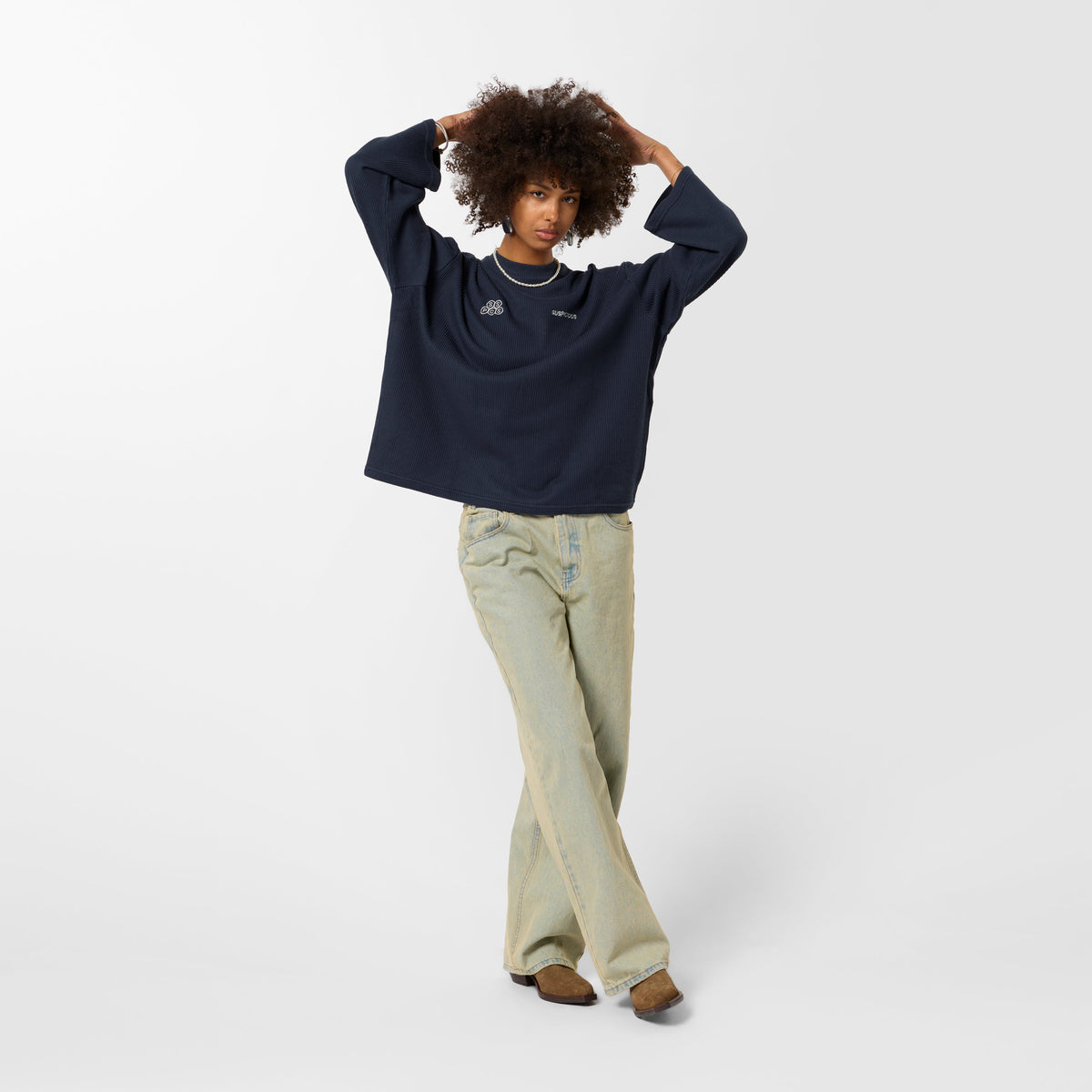 Bestsellers Variants / Offset Waffle Longsleeve - Nightfall