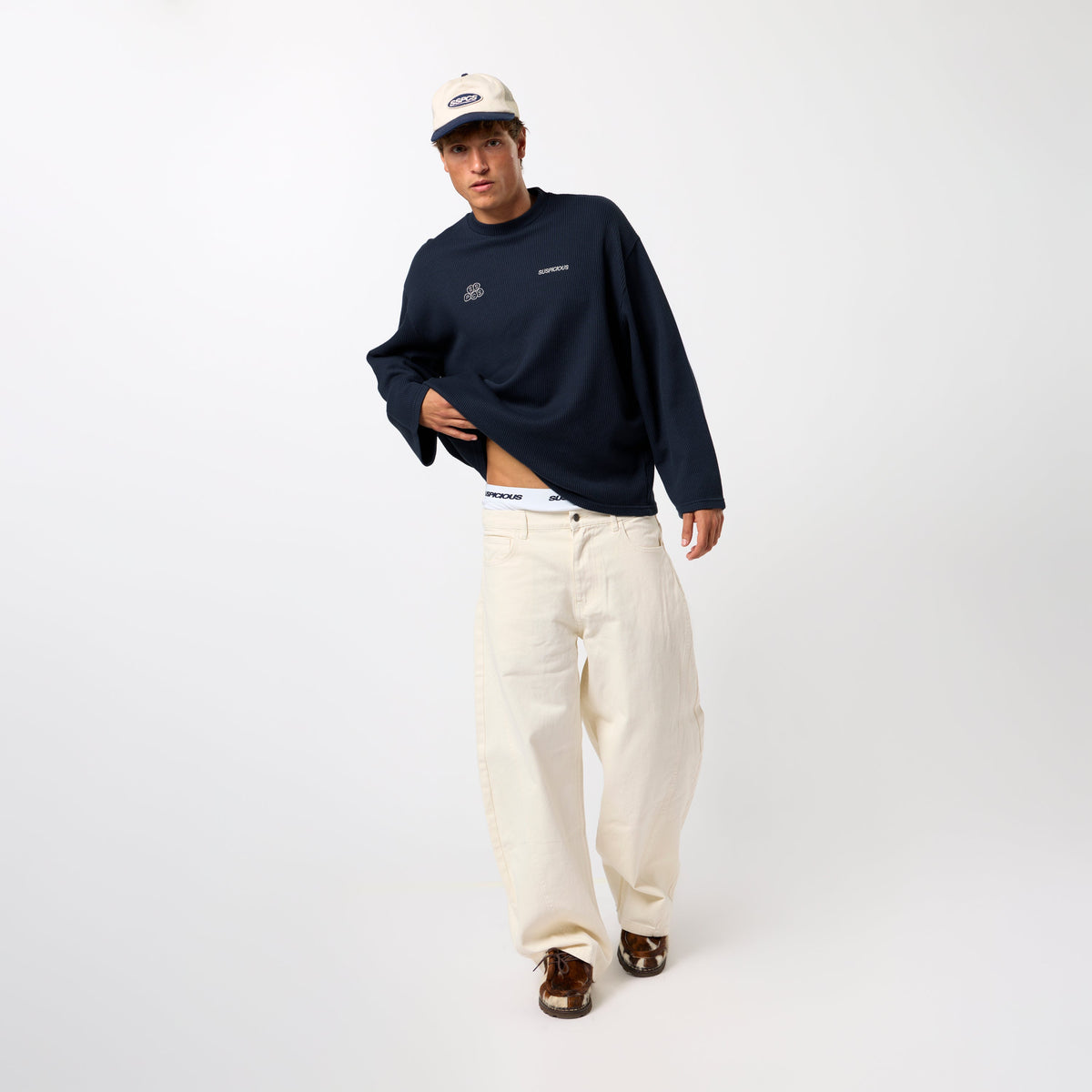 Bestsellers Variants / Offset Waffle Longsleeve - Nightfall