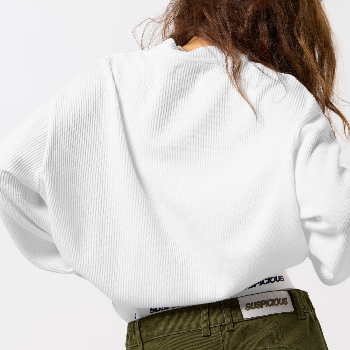 Bestsellers Variants / Offset Waffle Longsleeve - white